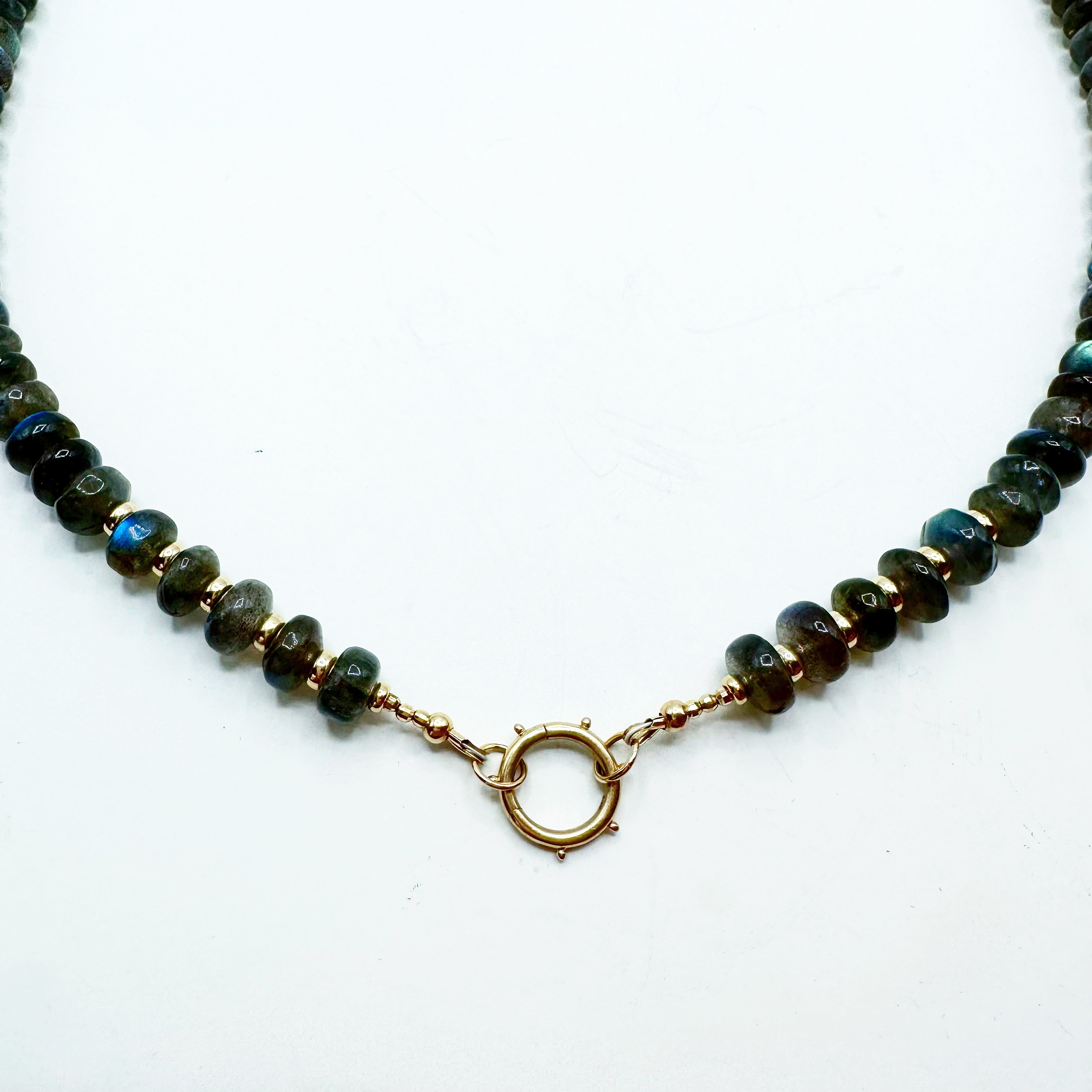 LABRADORITE AND 14K GOLD NECKLACES