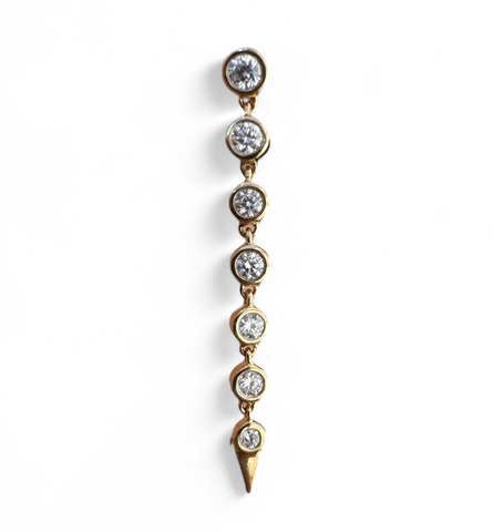 BEZEL DIAMOND DROP EARRINGS