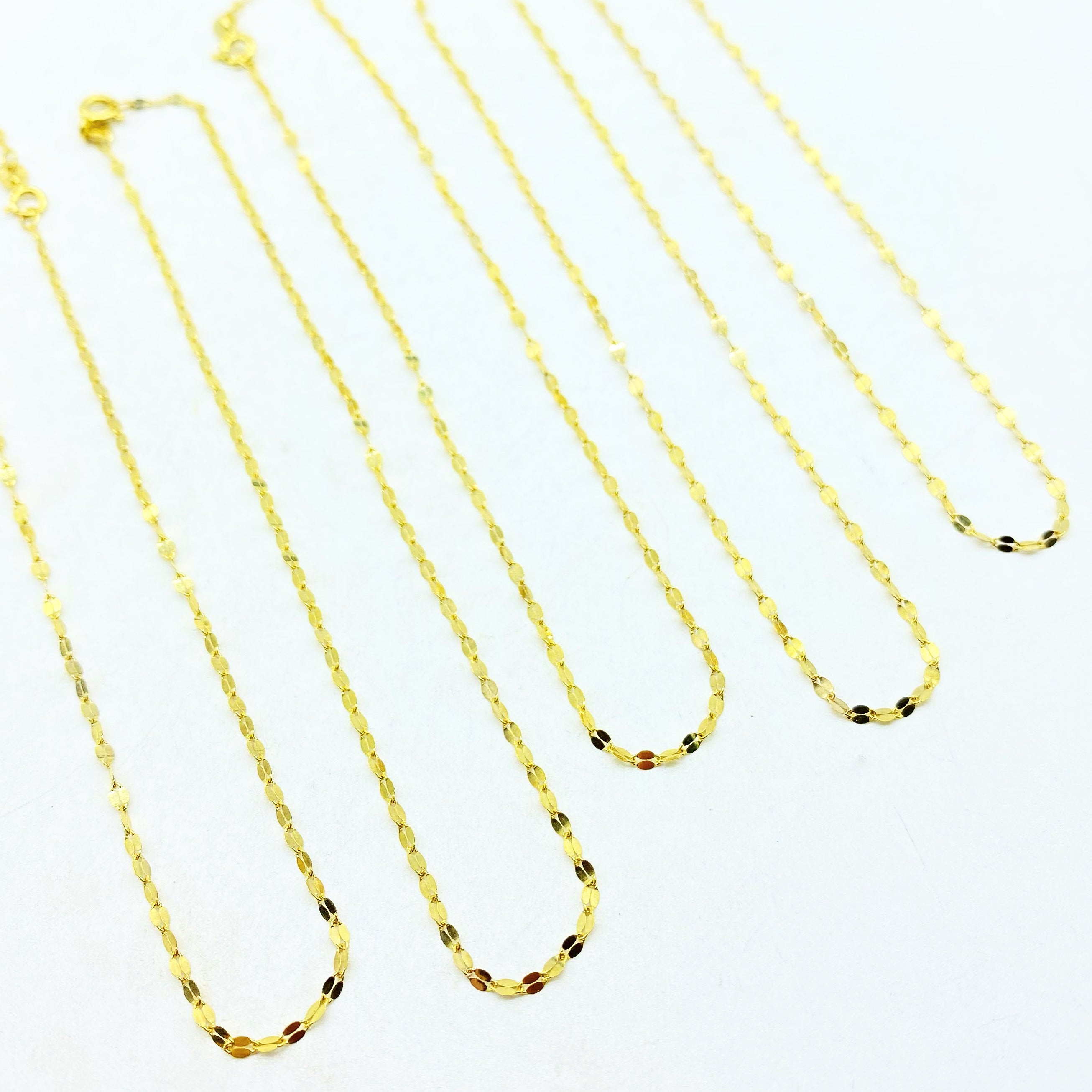 SOLID 10K YELLOW GOLD SPARKLE ANKLET