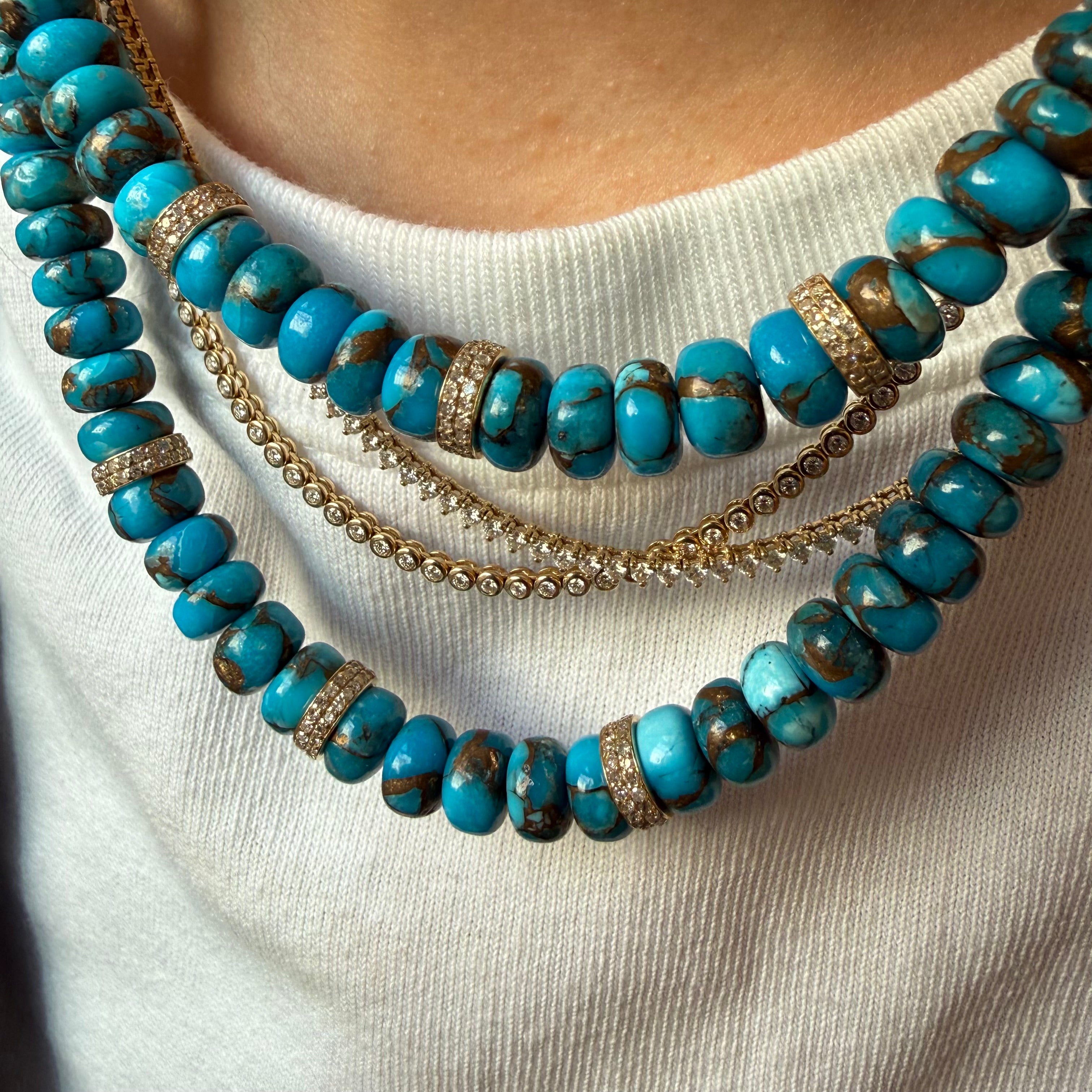 SLEEPING BEAUTY AND DIAMOND BEAD NECKLACES