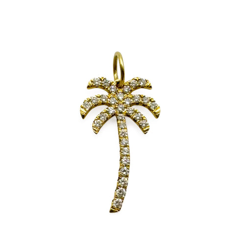 14k GOLD & DIAMOND PALM TREE