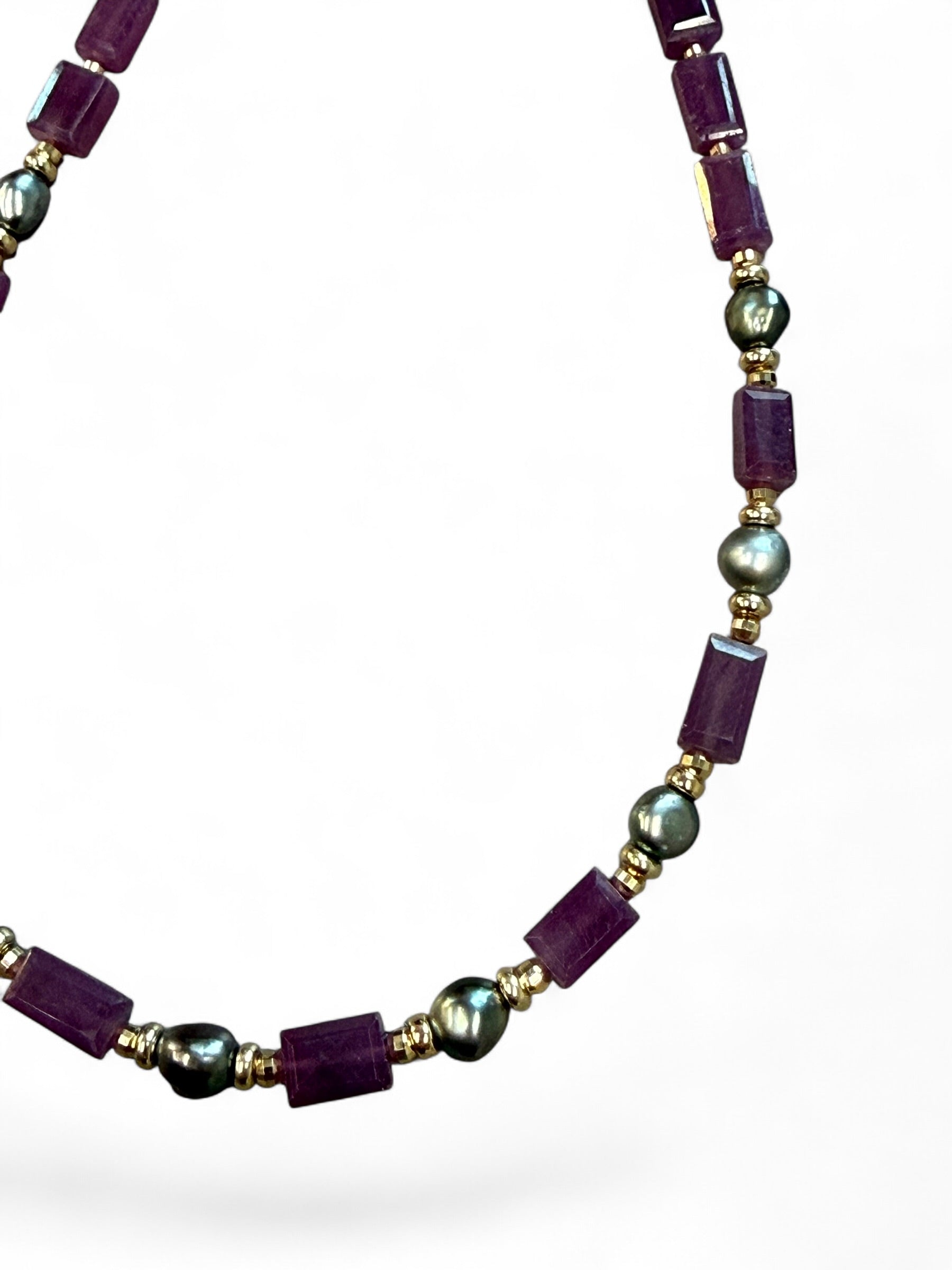 RUBY AND TAHITIAN PEARL NECKLACE