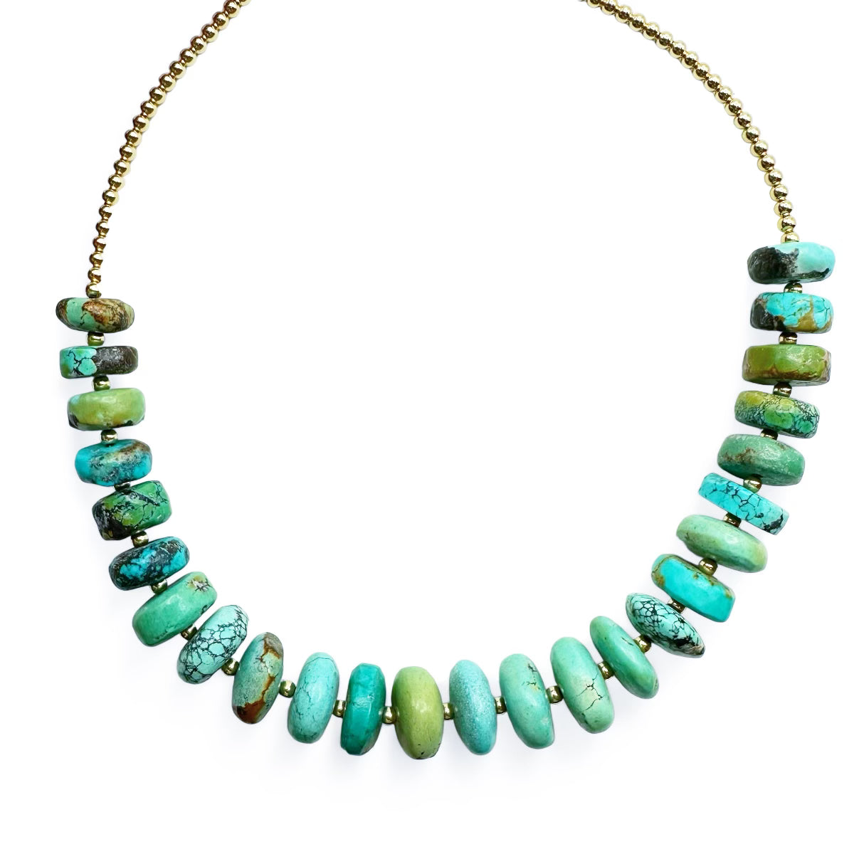 TURQUOISE & 14K GOLD NECKLACES