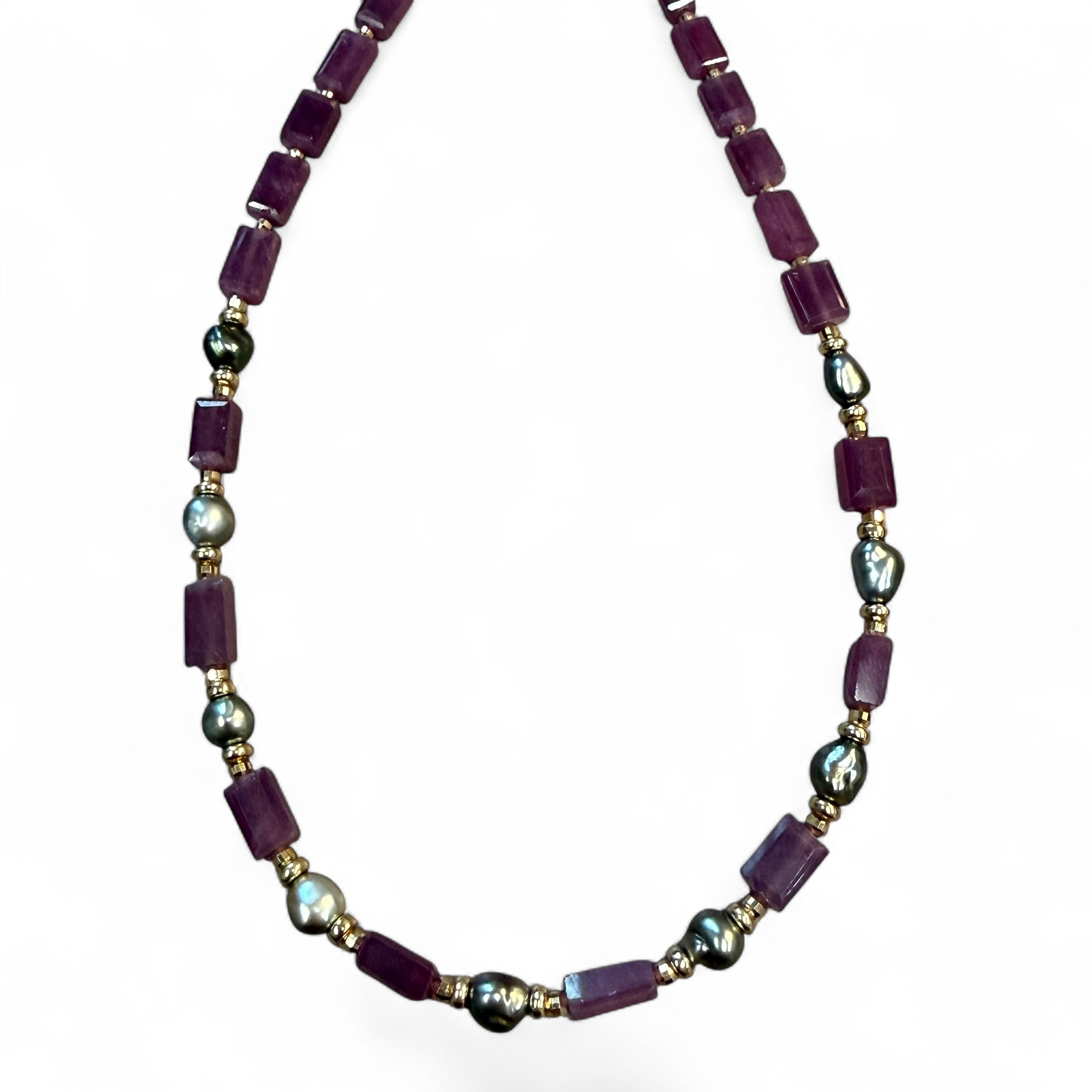 RUBY AND TAHITIAN PEARL NECKLACE