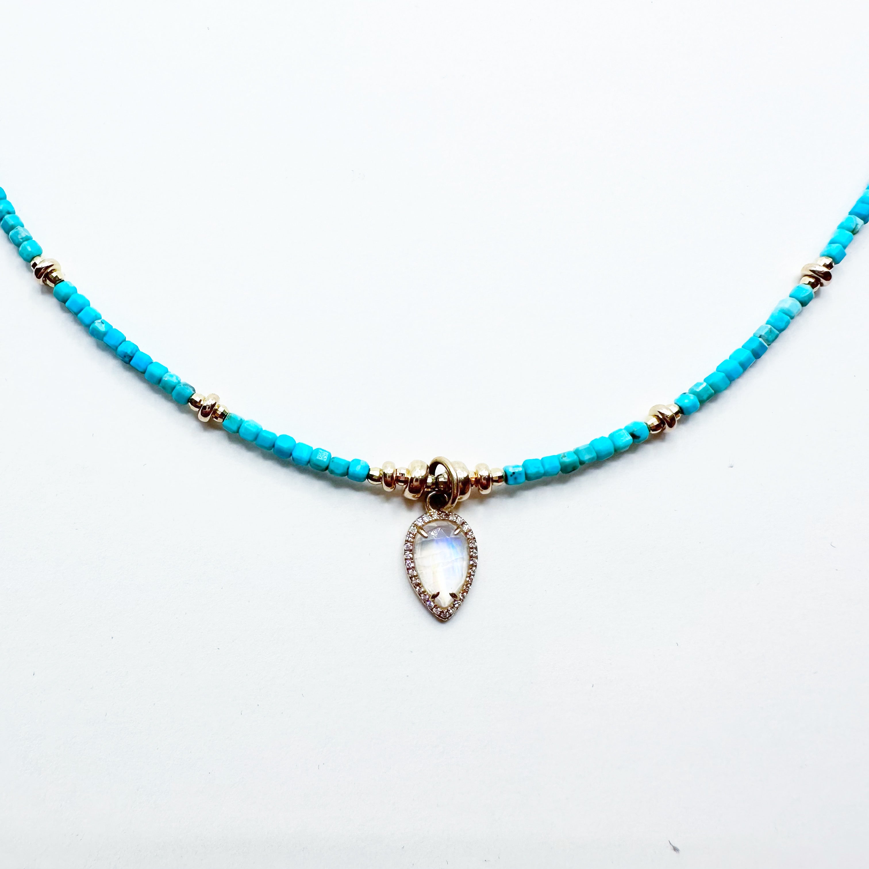 TURQUOISE & MOONSTONE NECKLACE