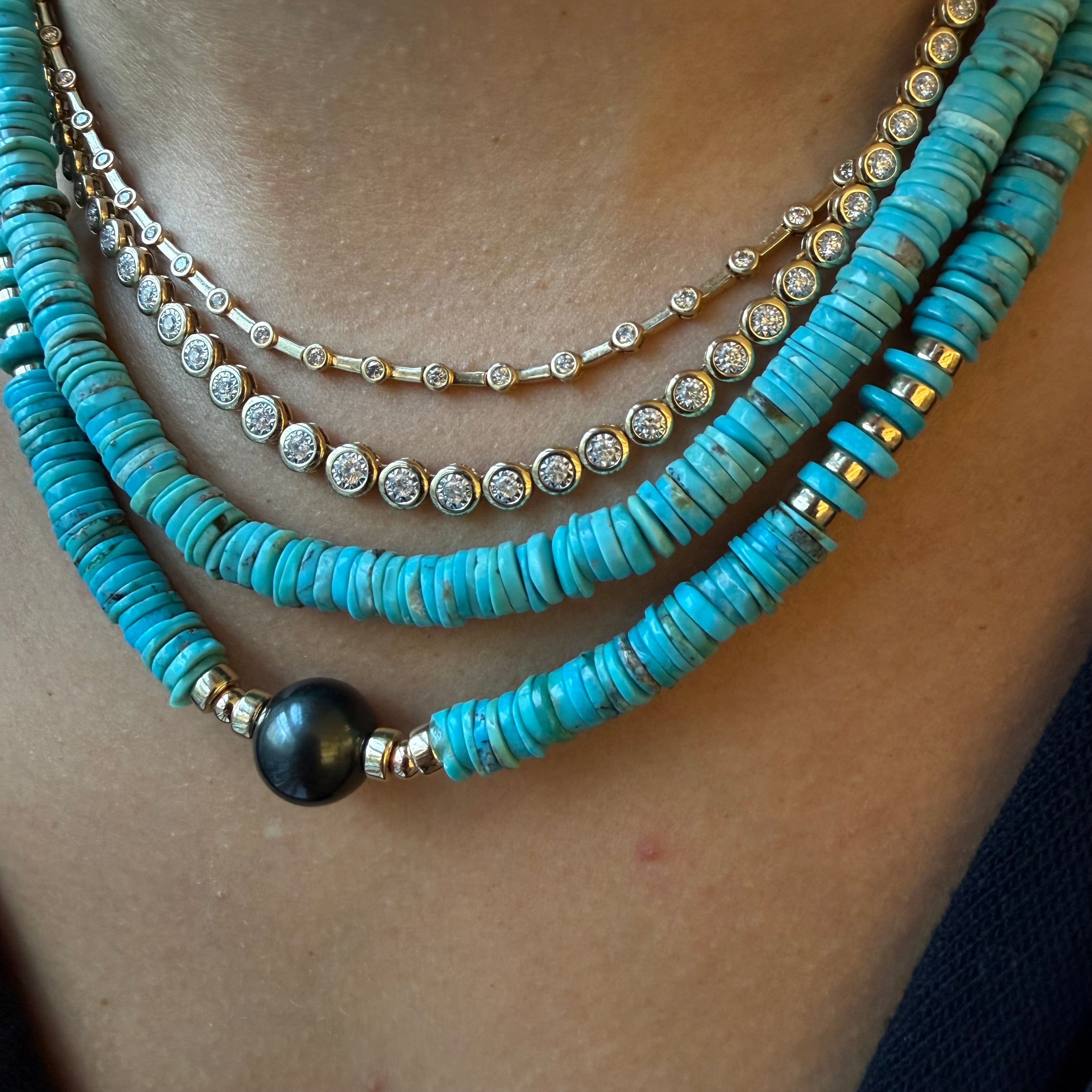 SLEEPING BEAUTY TURQUOISE HEISHI NECKLACES