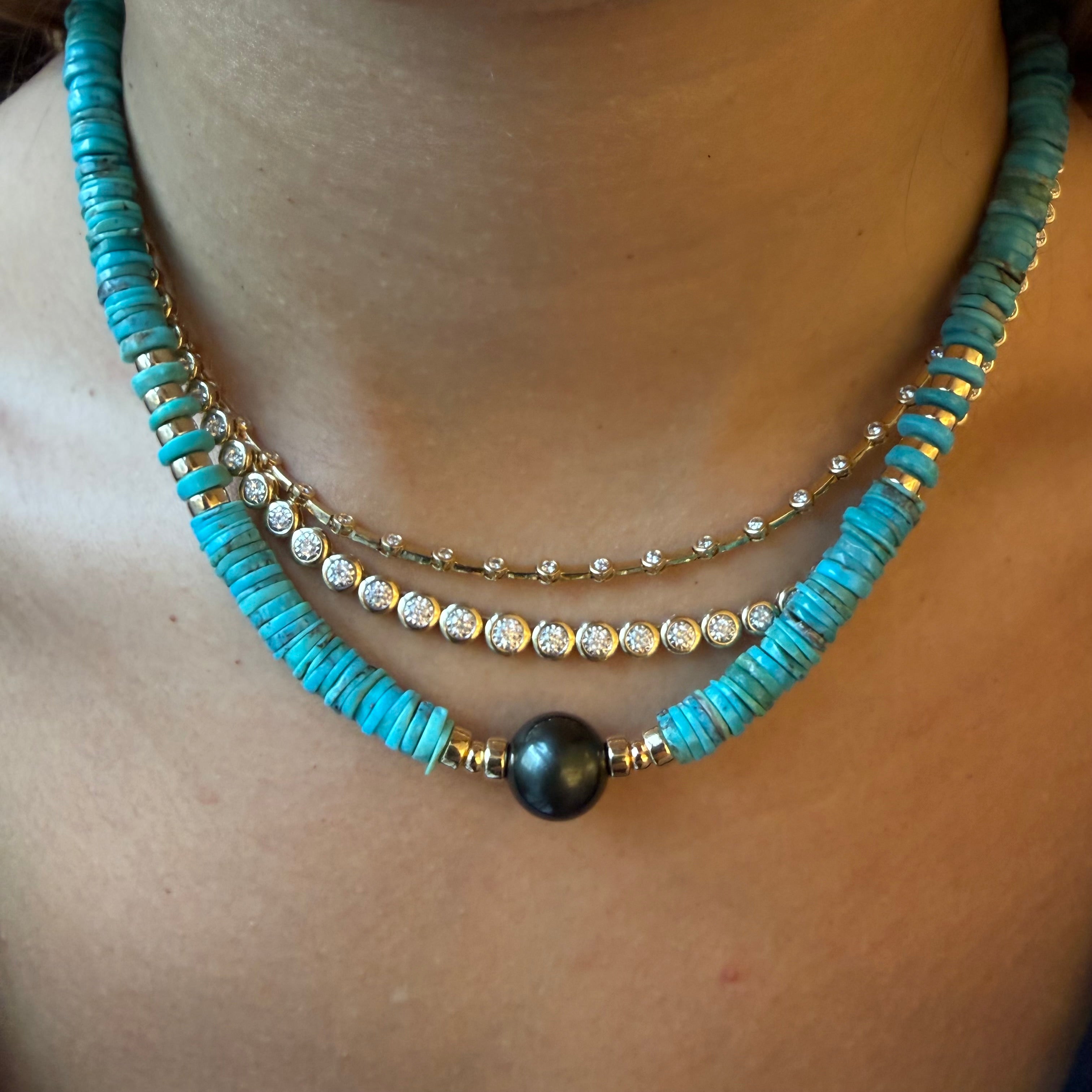 SLEEPING BEAUTY TURQUOISE HEISHI NECKLACES