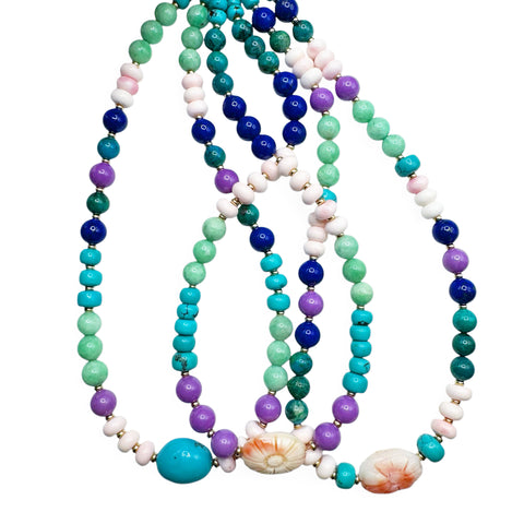 MULTI GEMSTONE BEADED NECKLACES