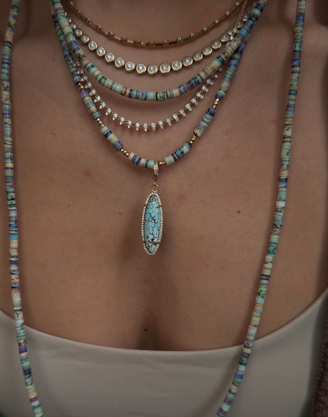 OPAL HEISHI NECKLACES