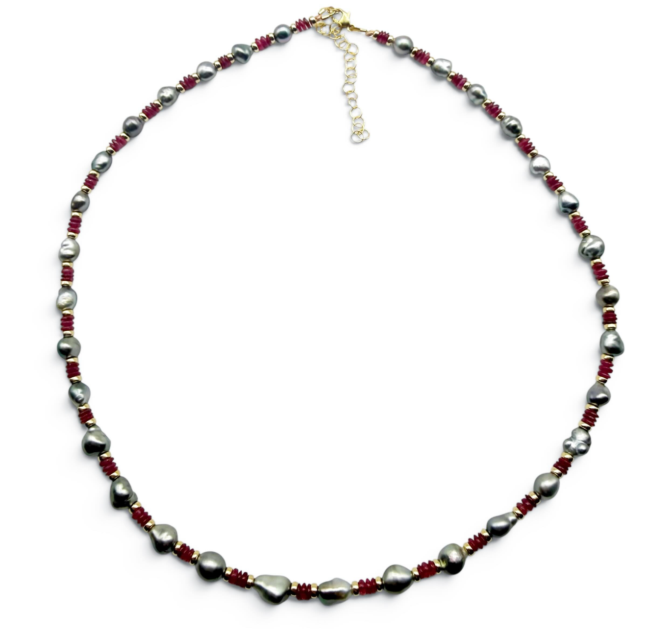 RUBY AND TAHITIAN PEARL NECKLACE