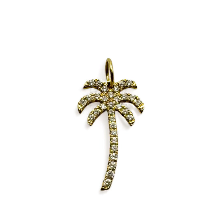 14k GOLD & DIAMOND PALM TREE