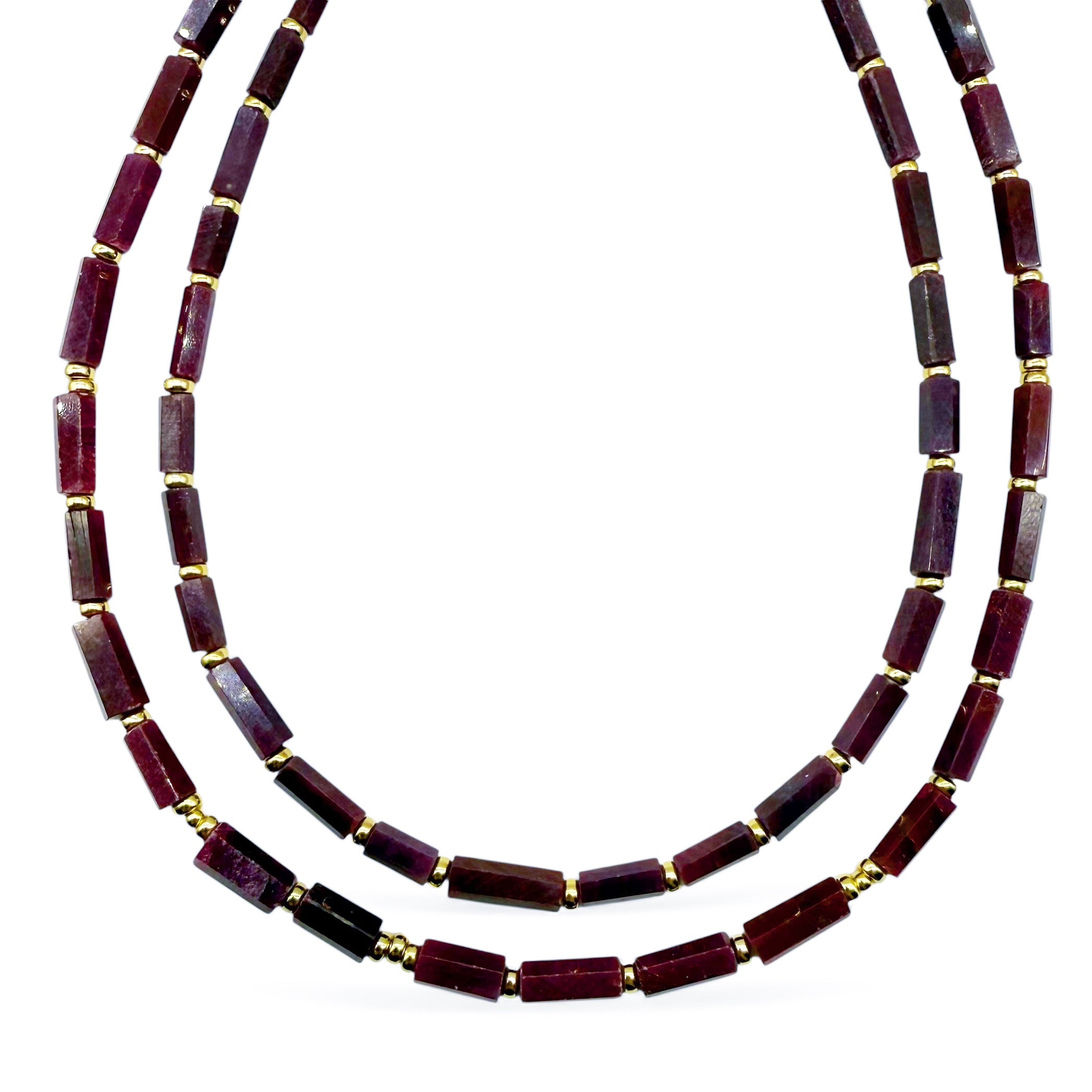 RUBY AND GOLD NECKLACES