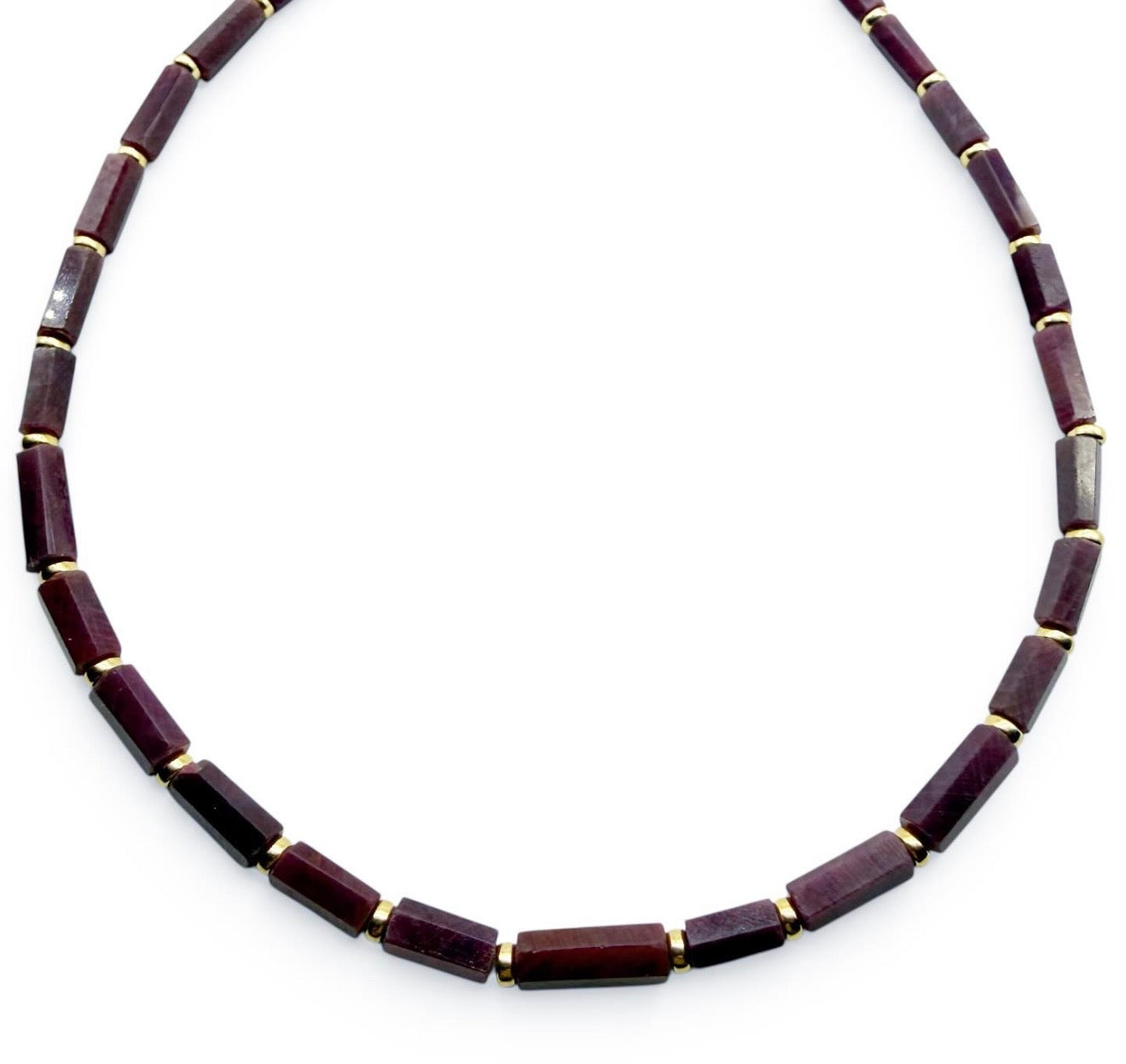 RUBY TUBE NECKLACES