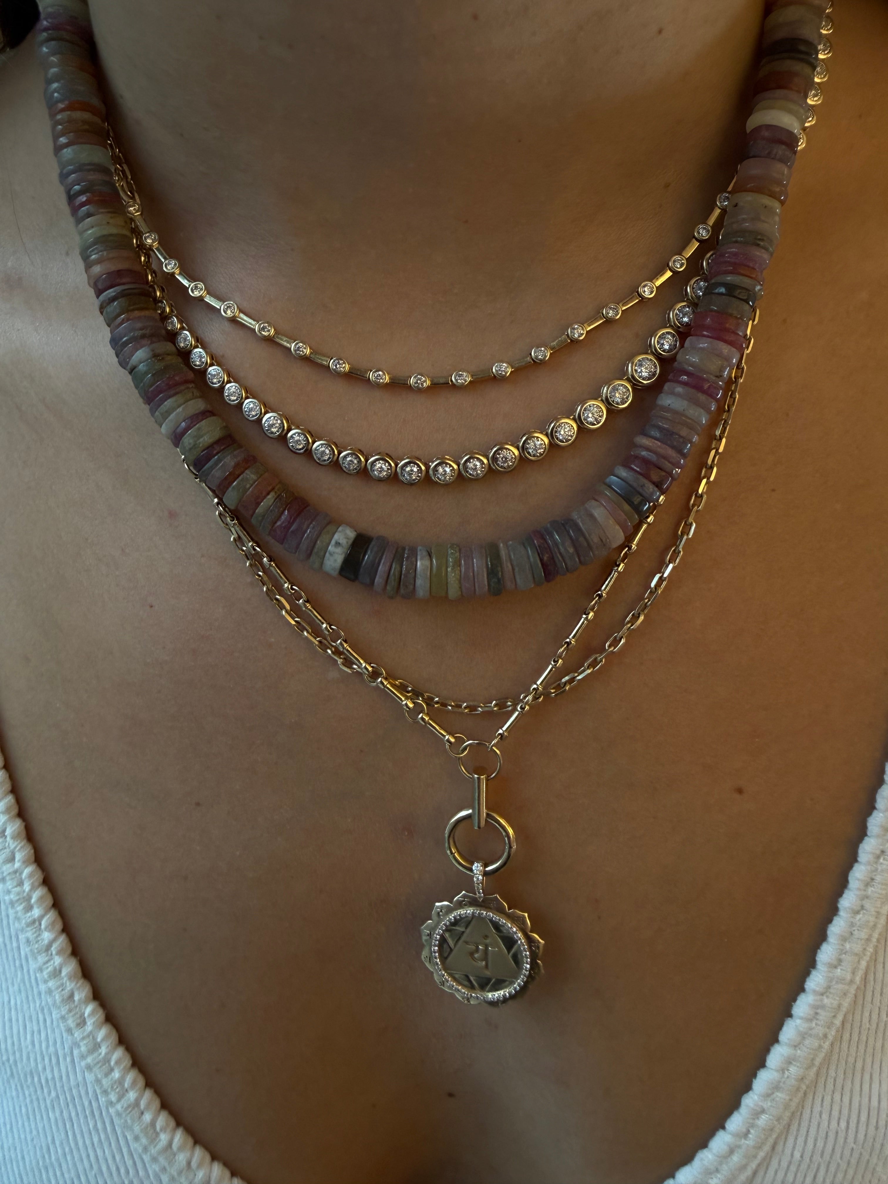 MULTI  SAPPHIRE NECKLACE