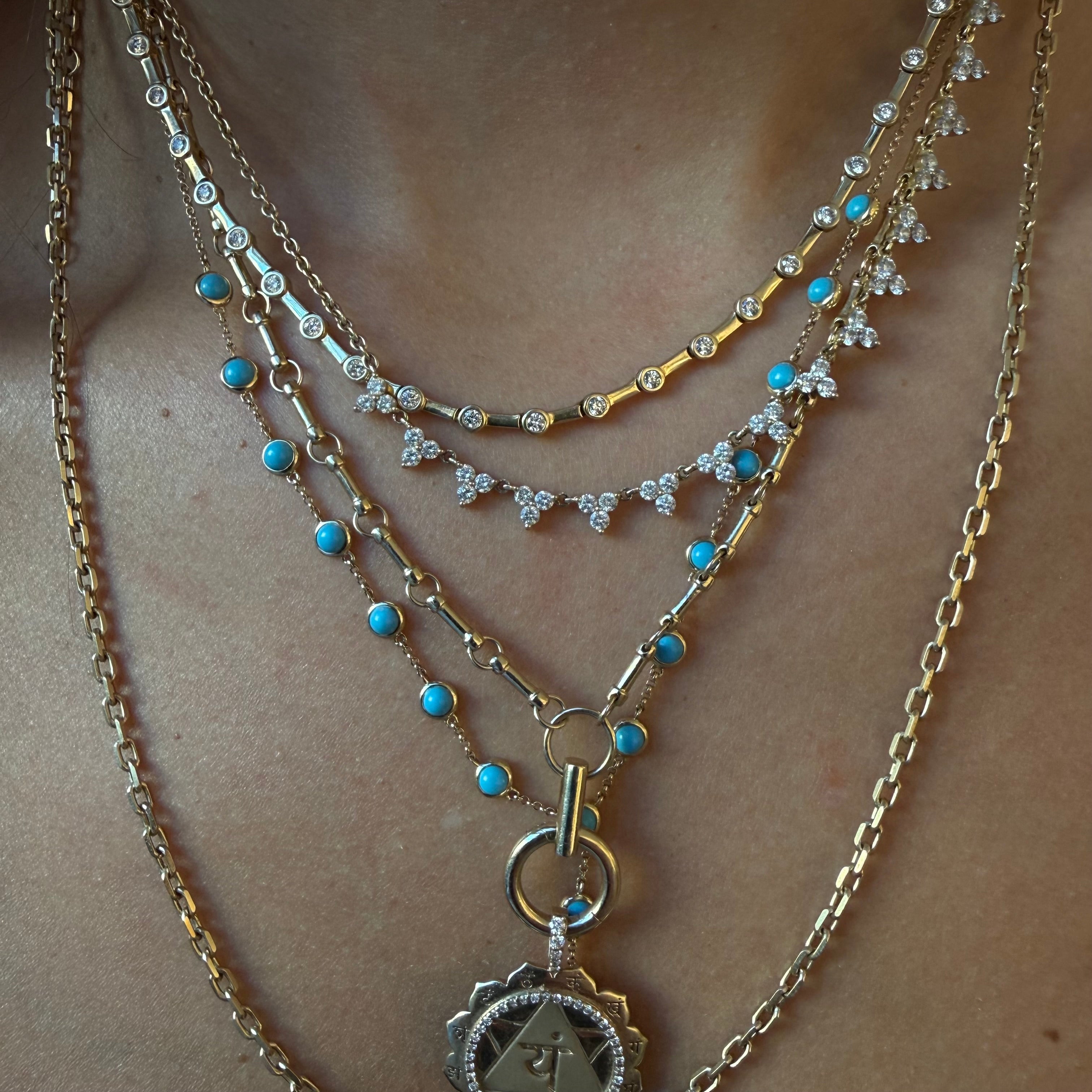 DIAMOND CLUSTER NECKLACE