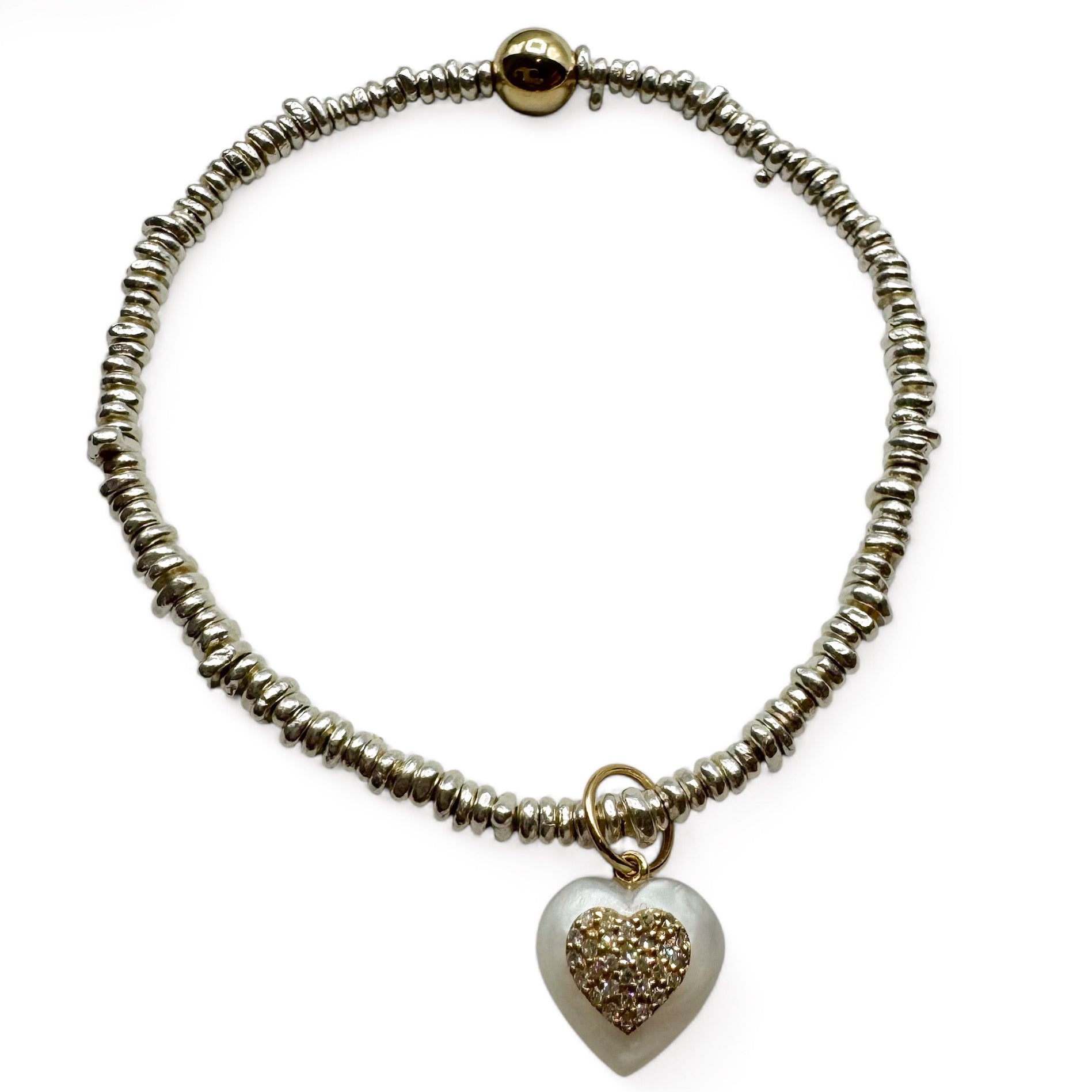 SILVER AND 14K GOLD CHARM BRACELETS