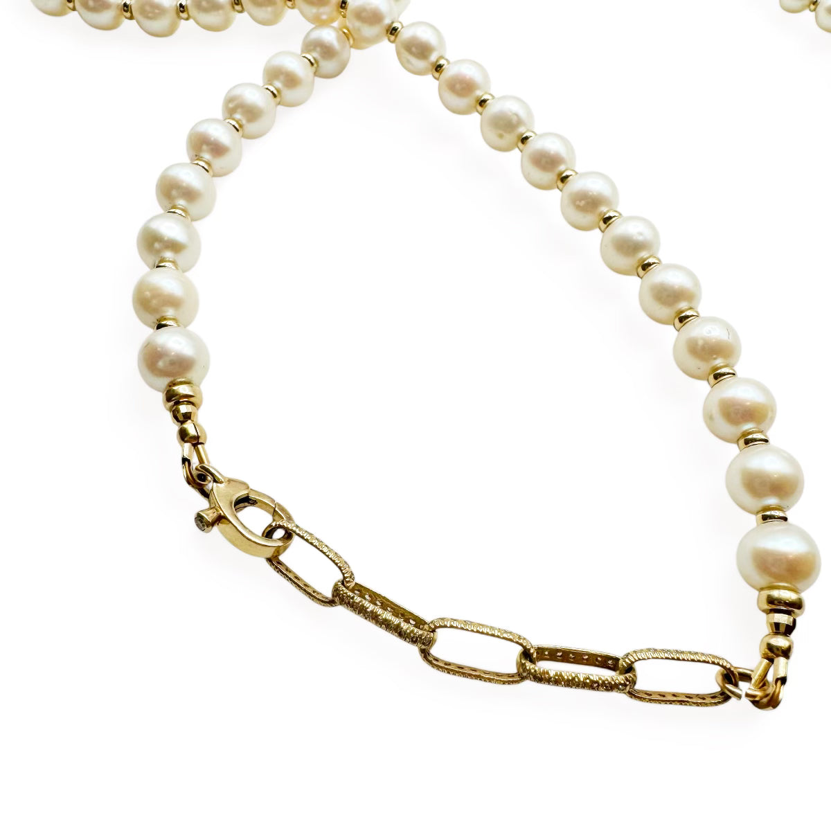 FRESH WATER PEARL & 14K GOLD NECKLACES