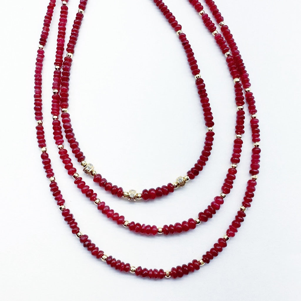 BABY RUBY NECKLACES