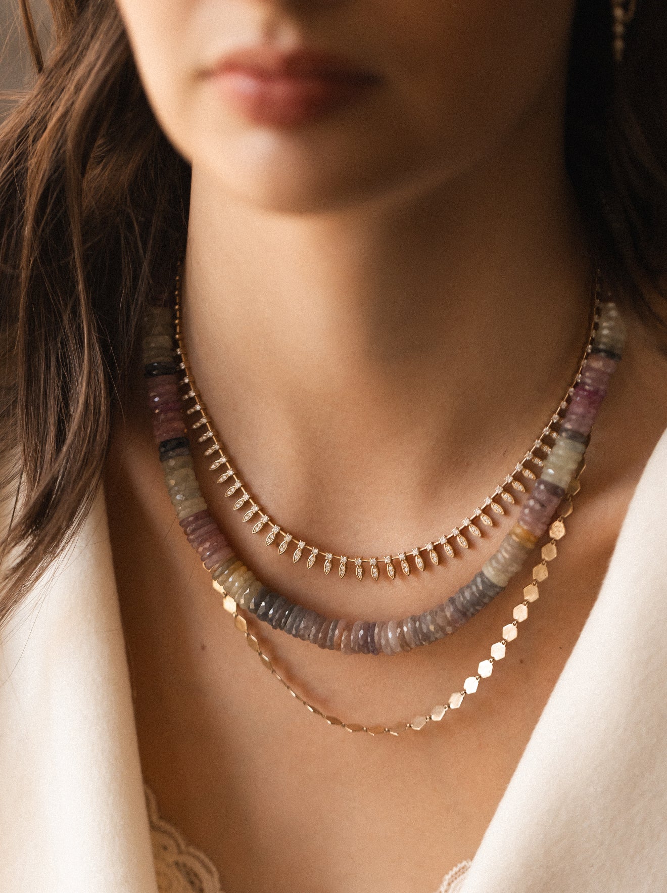 MULTI SAPPHIRE NECKLACE