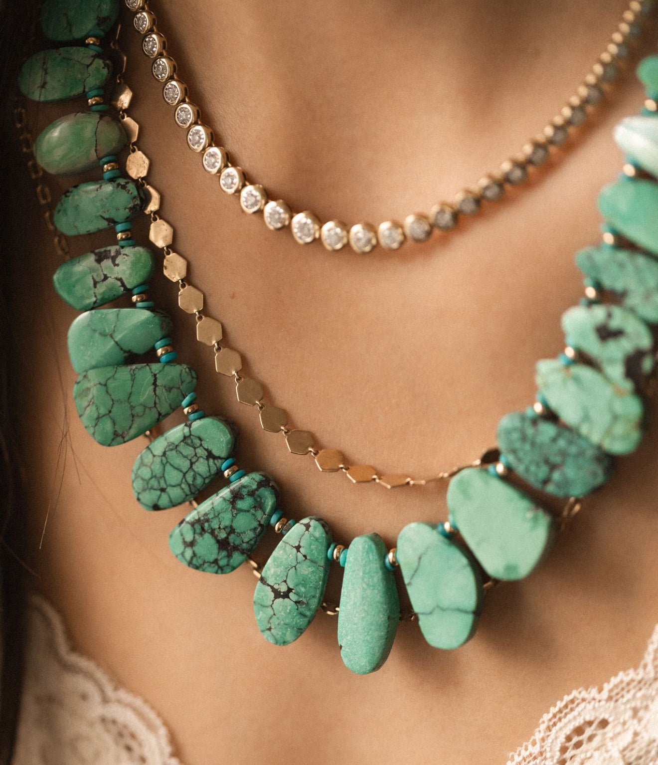 TURQUOISE COLLAR NECKLACE