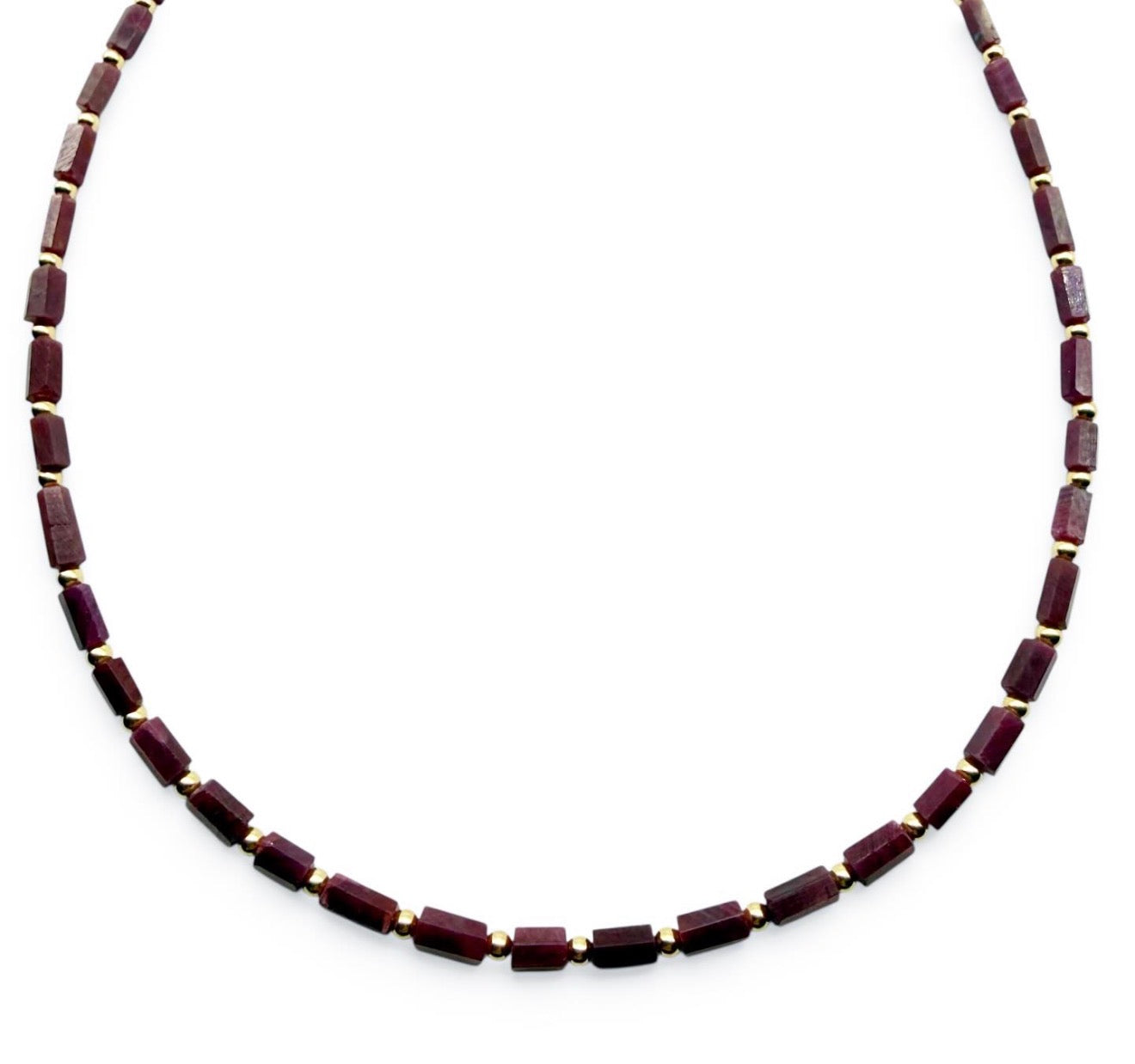 RUBY TUBE NECKLACES