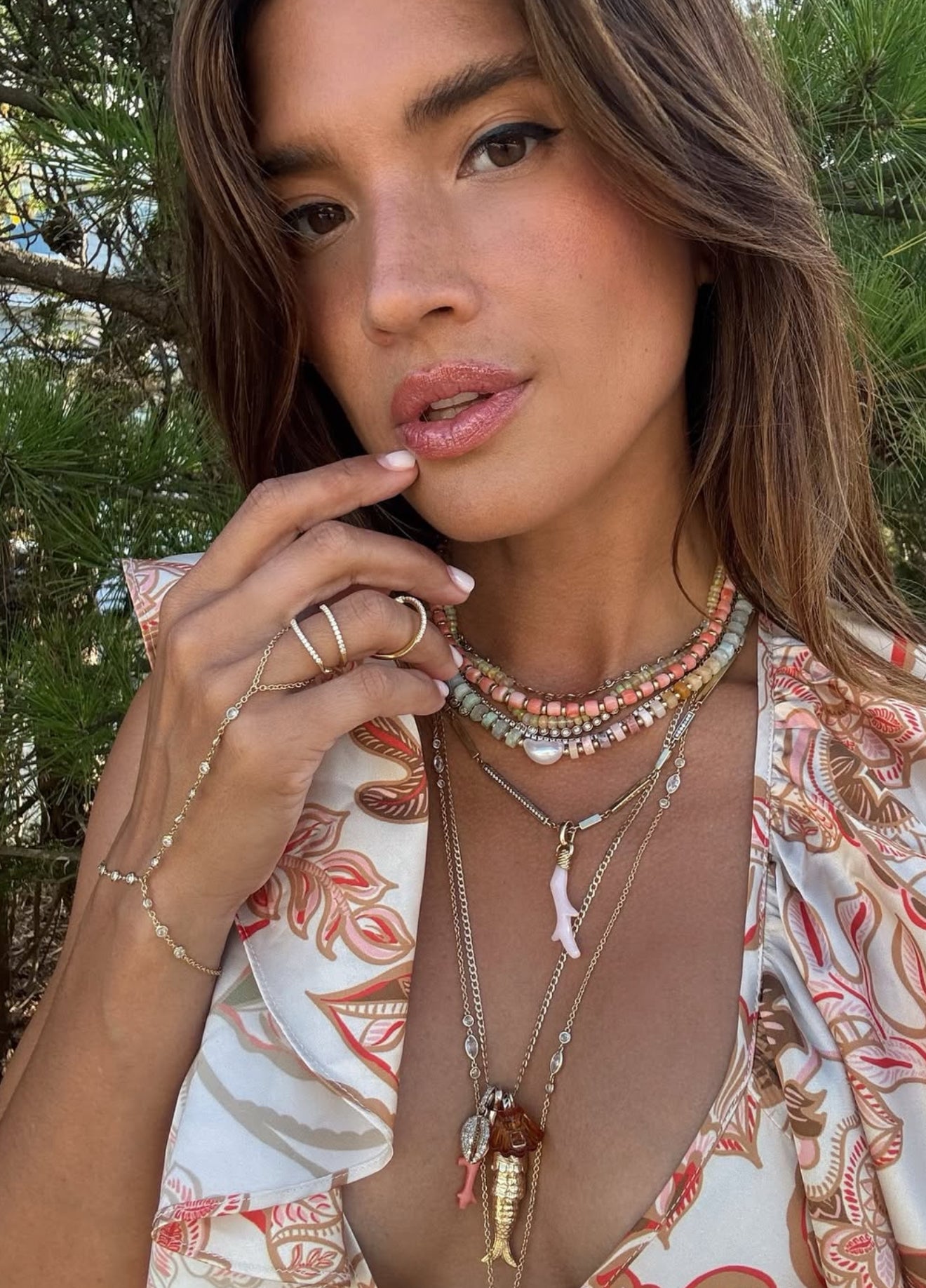 DIAMOND & 14K GOLD COWRIE SHELL AMULET