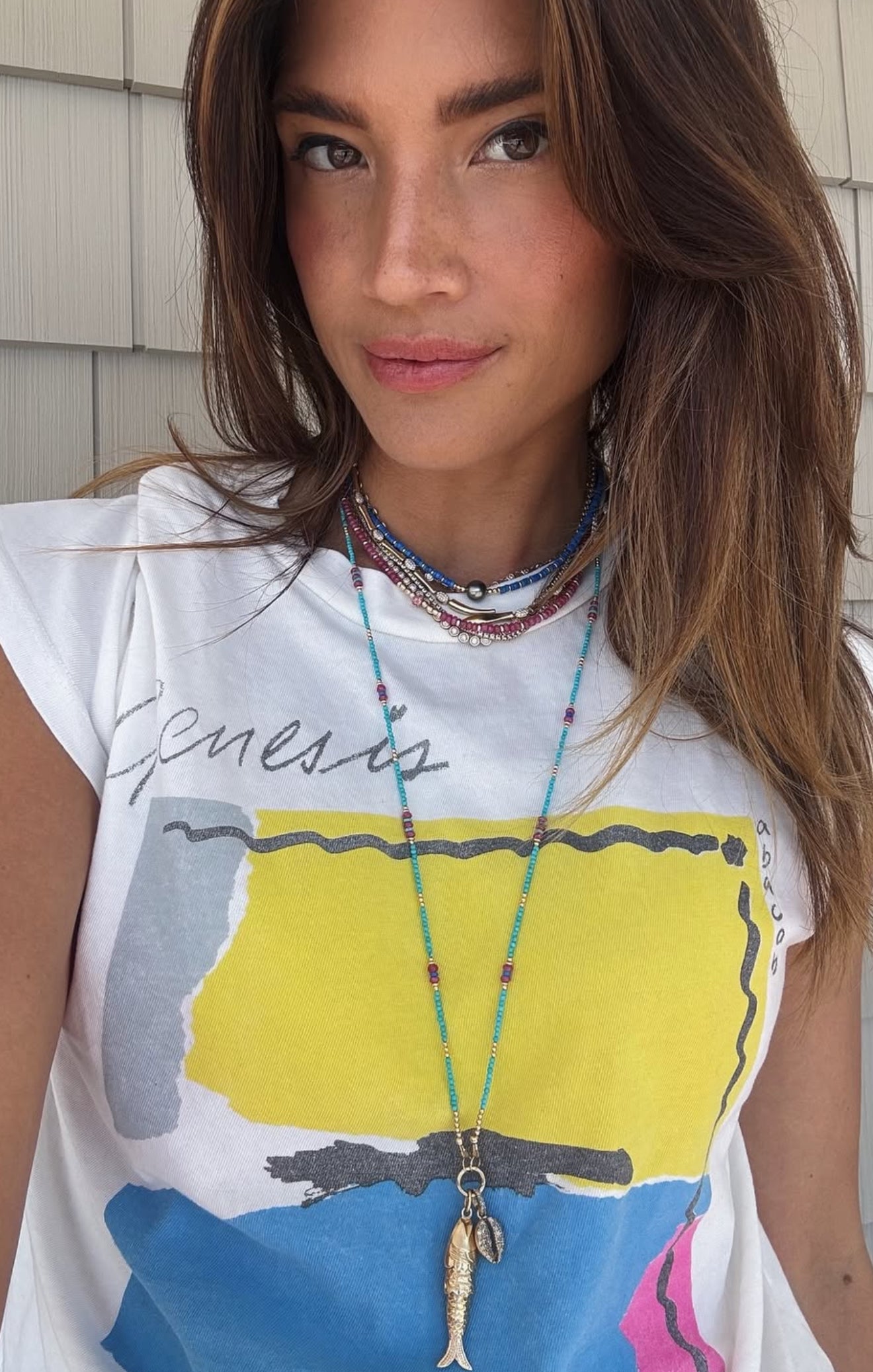 DIAMOND & 14K GOLD COWRIE SHELL AMULET