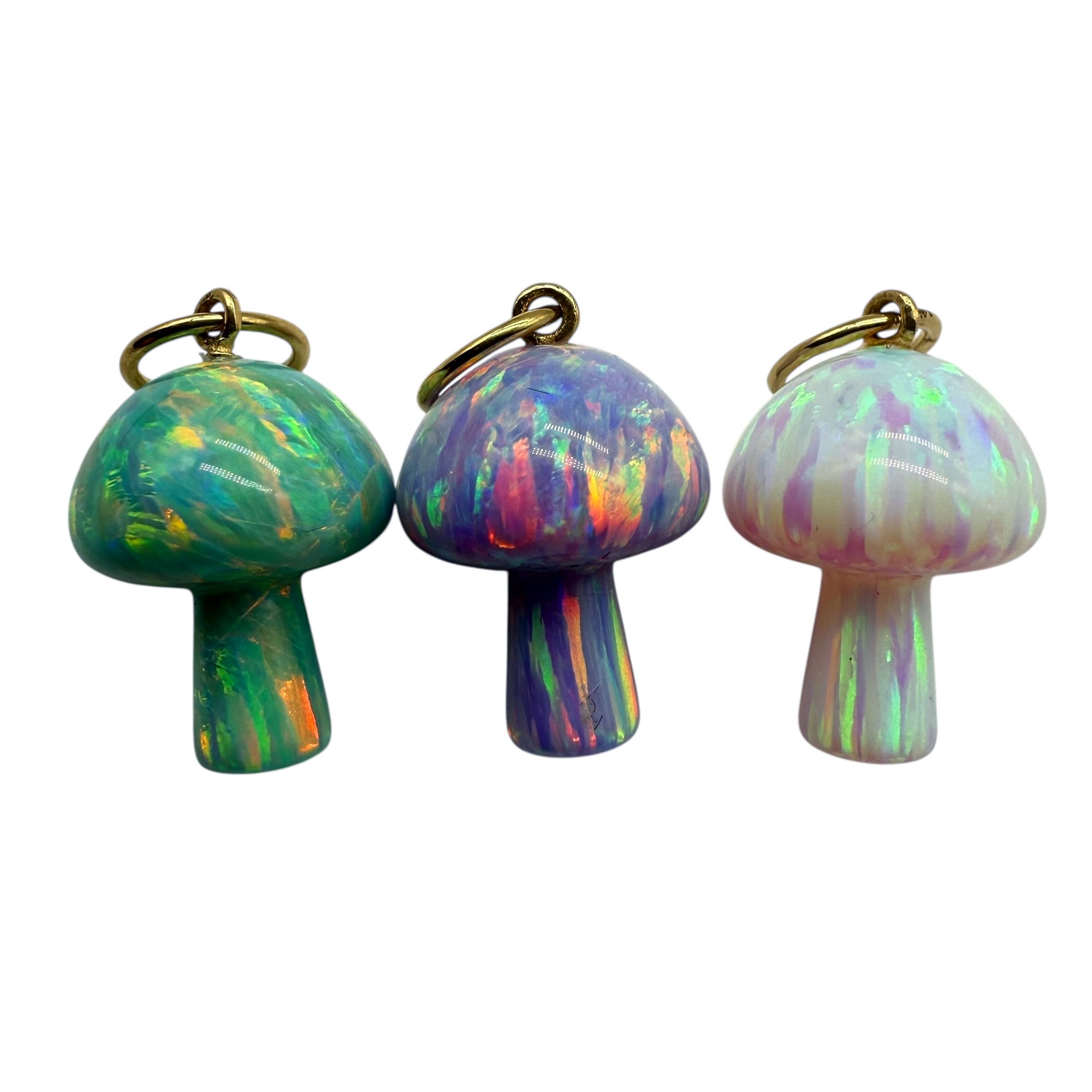 OPAL MUSHROOM CHARM