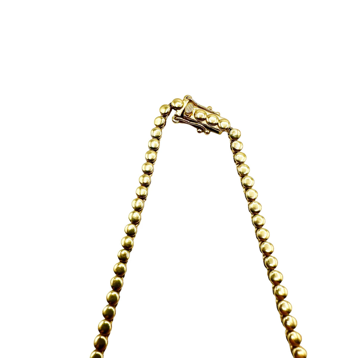 14K GOLD BEZEL DIAMOND TENNIS NECKLACE