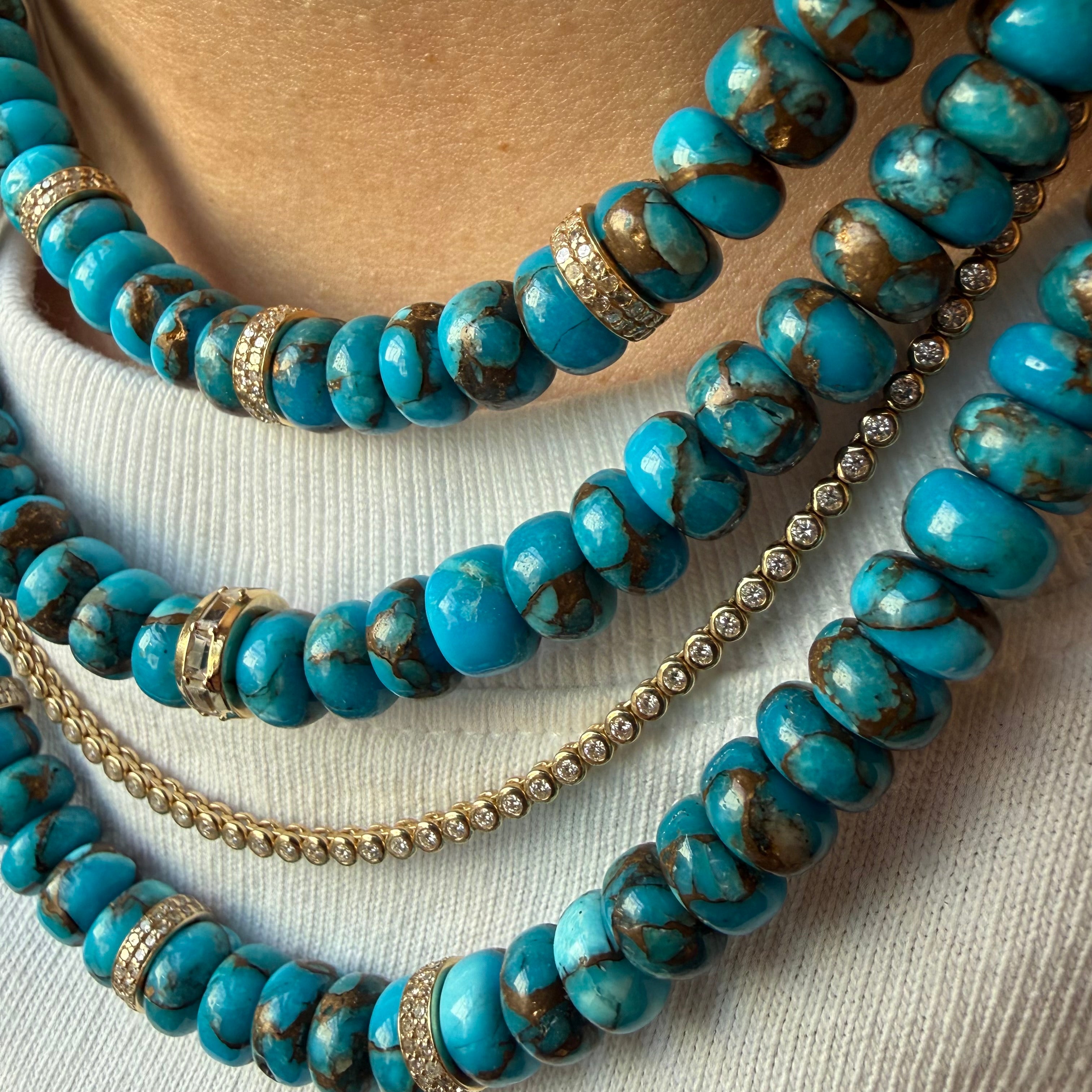 SLEEPING BEAUTY AND DIAMOND BEAD NECKLACES