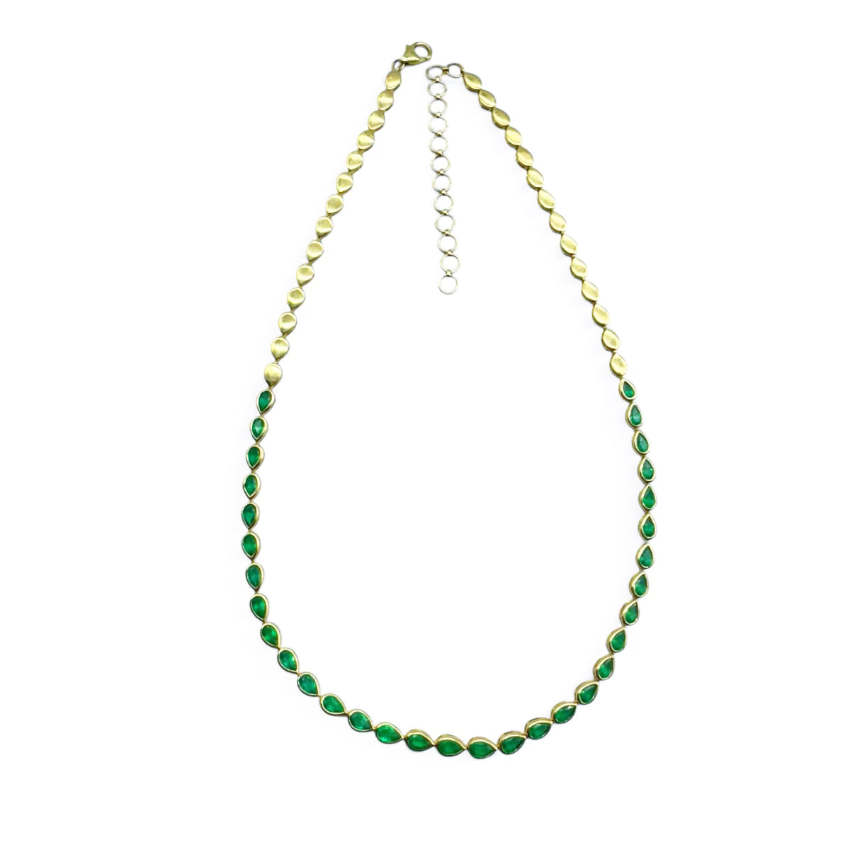 14K GOLD AND EMERALD NECKLACE