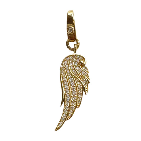 14K GOLD & DIAMOND ANGEL WING CHARM