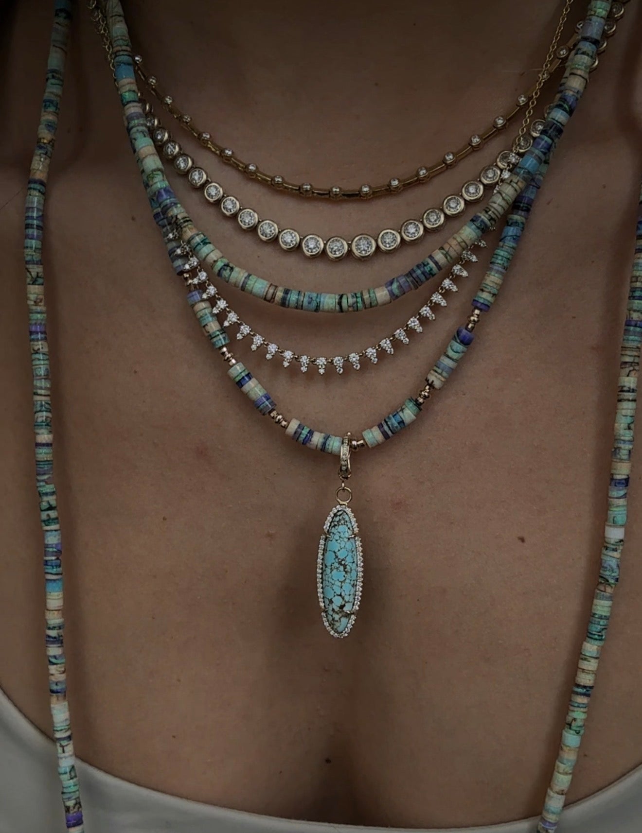 OPAL HEISHI NECKLACES