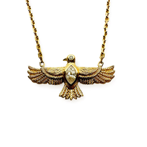 14K GOLD & DIAMOND EAGLE SPIRIT AMULET