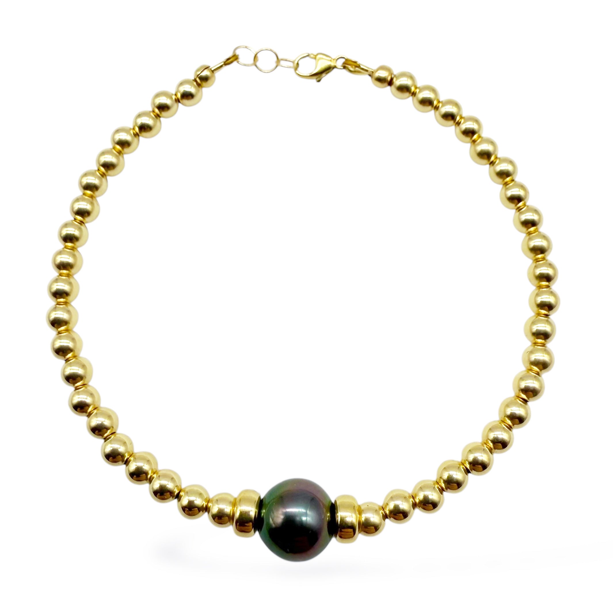 14K GOLD & TAHITIAN PEARL BRACELET