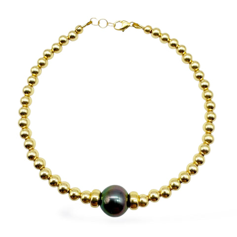 14K GOLD & TAHITIAN PEARL BRACELET