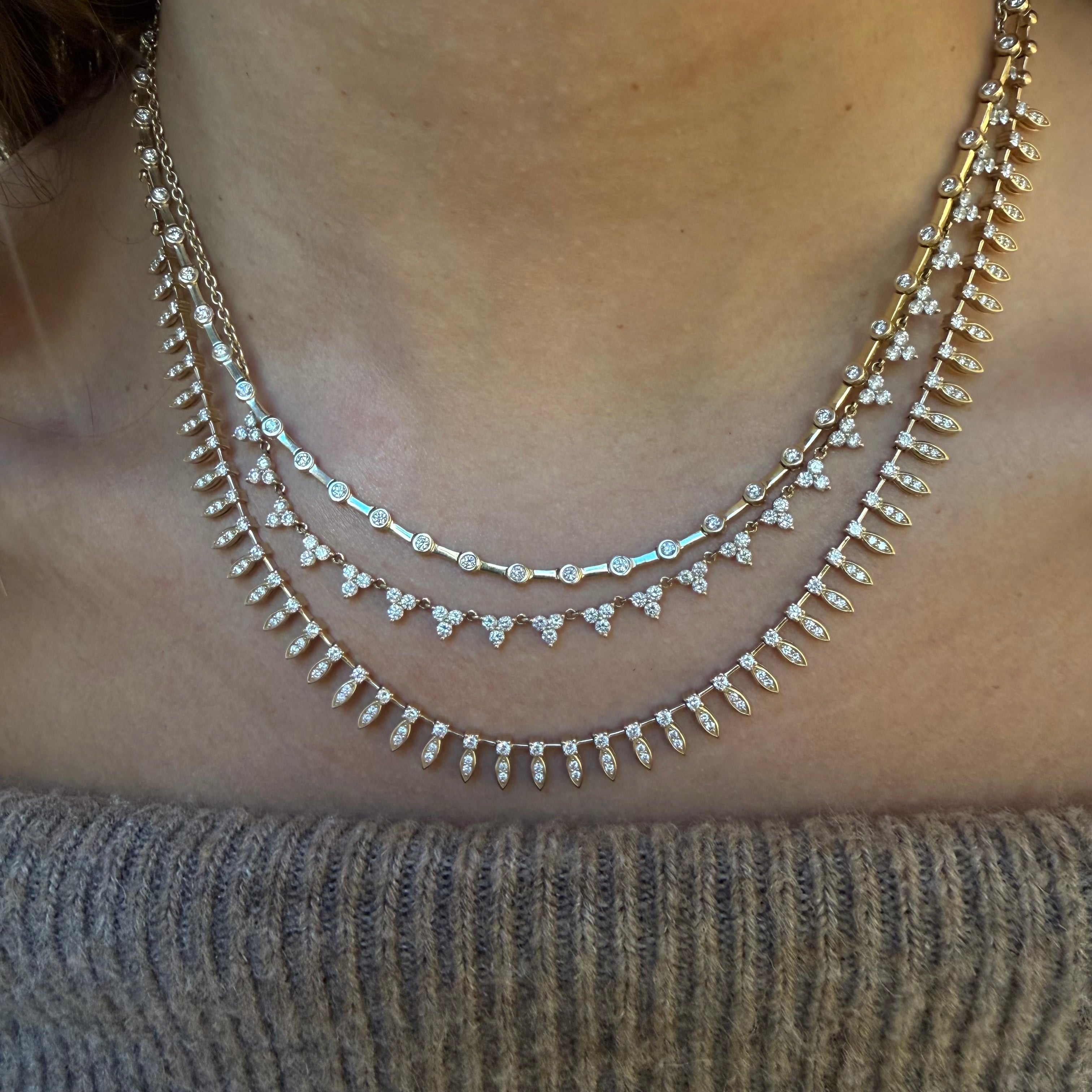 DIAMOND CLUSTER NECKLACE
