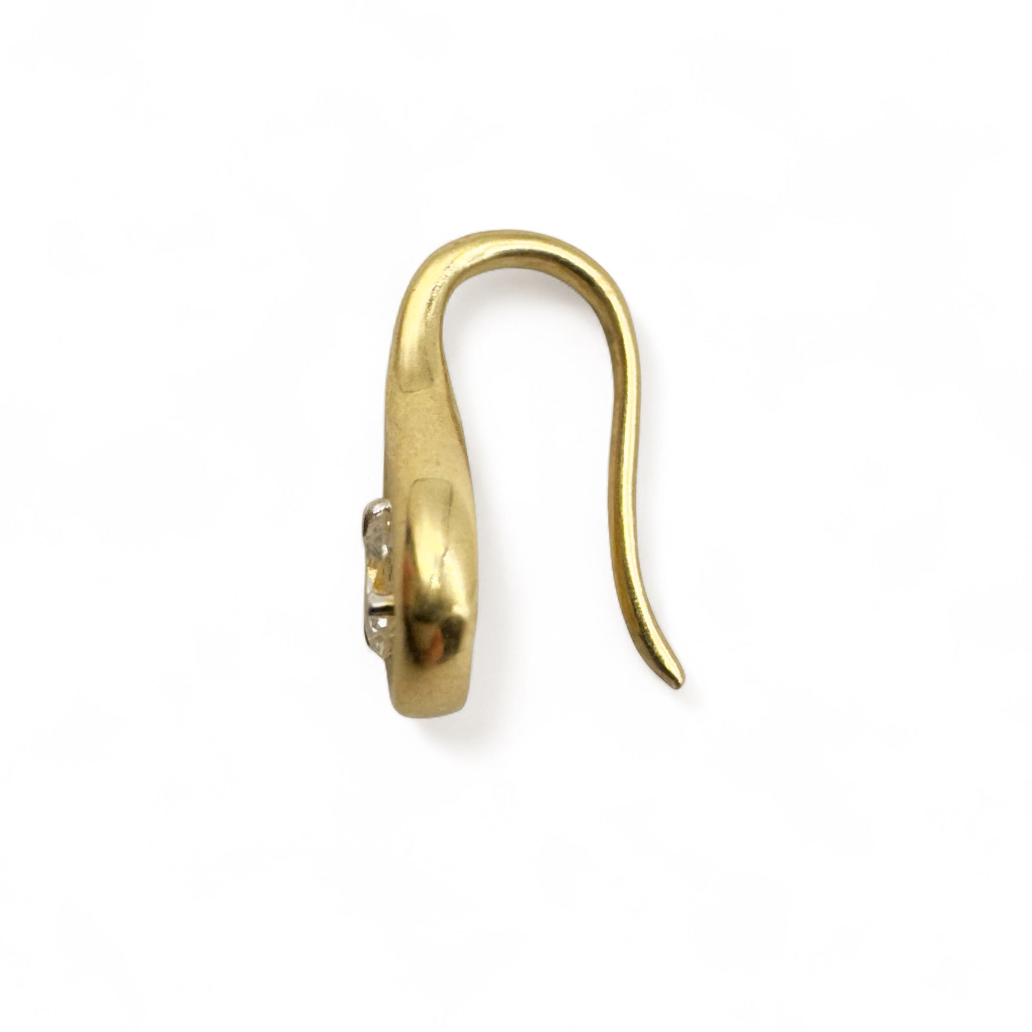 14K GOLD DIAMOND DROP EARRINGS.