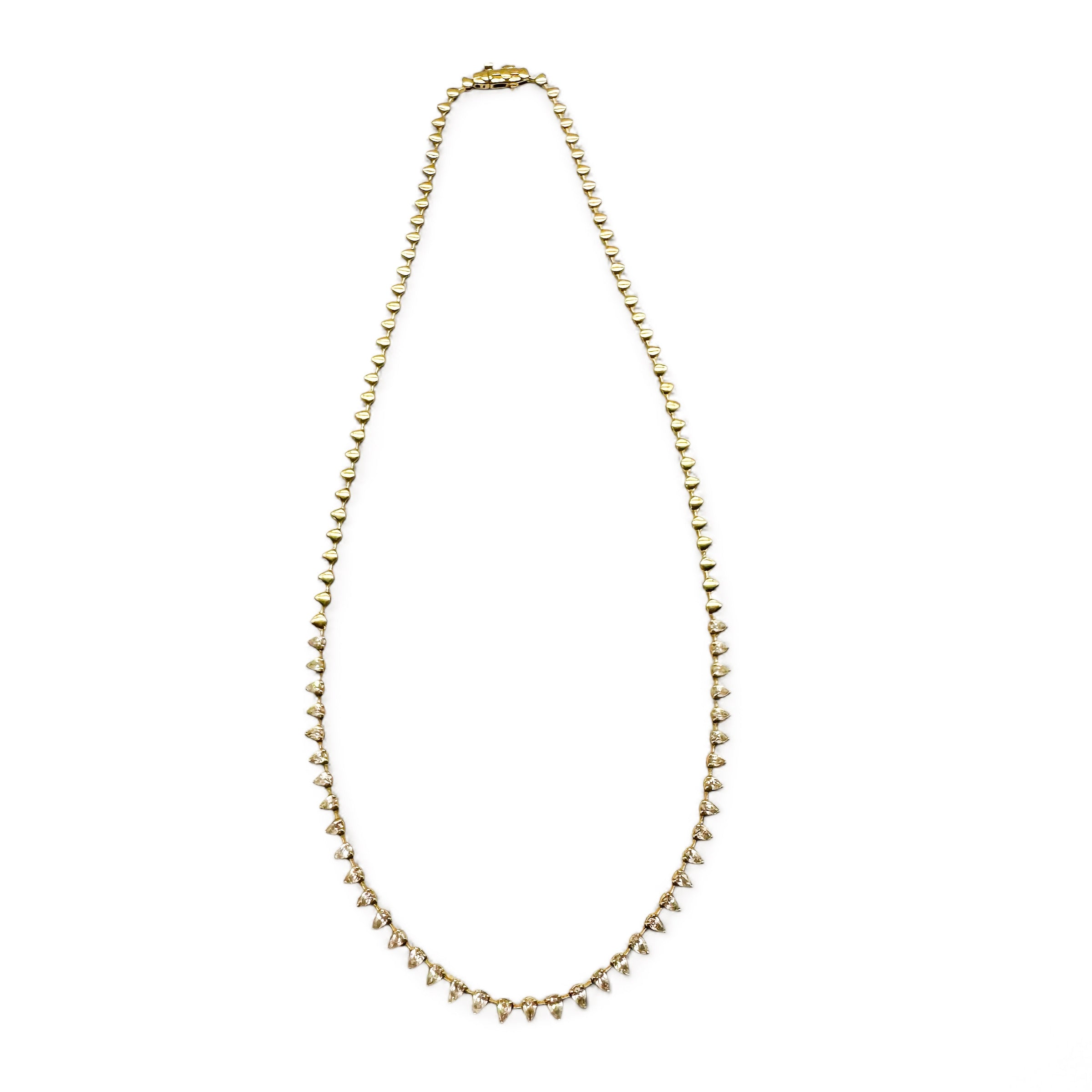 DIAMOND PEAR TENNIS NECKLACE