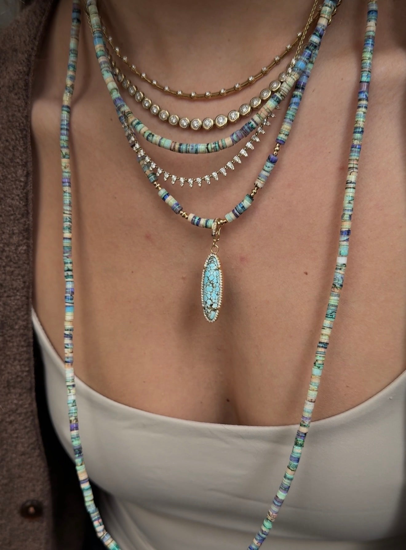 OPAL HEISHI NECKLACES