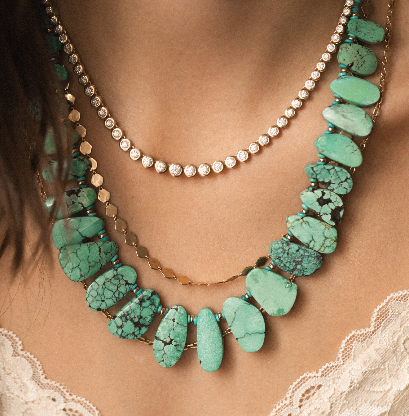 TURQUOISE COLLAR NECKLACE