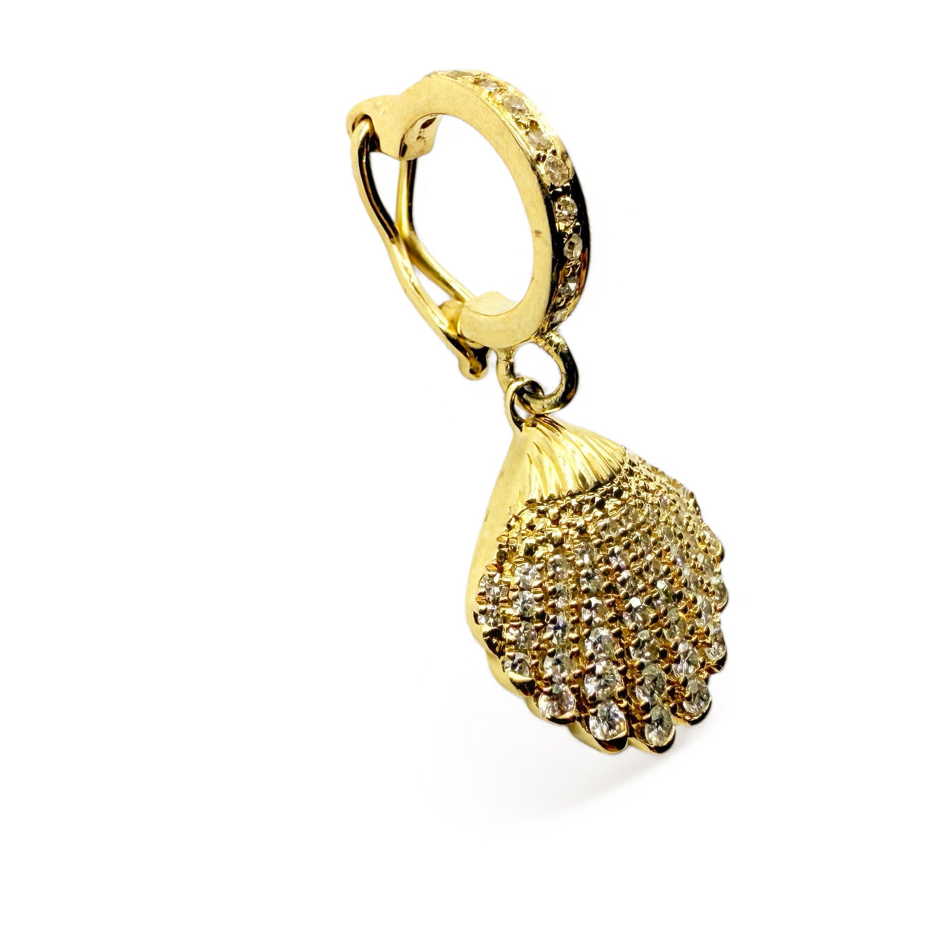 14K SOLID GOLD & DIAMOND SHELL CHARM & NECKLACES