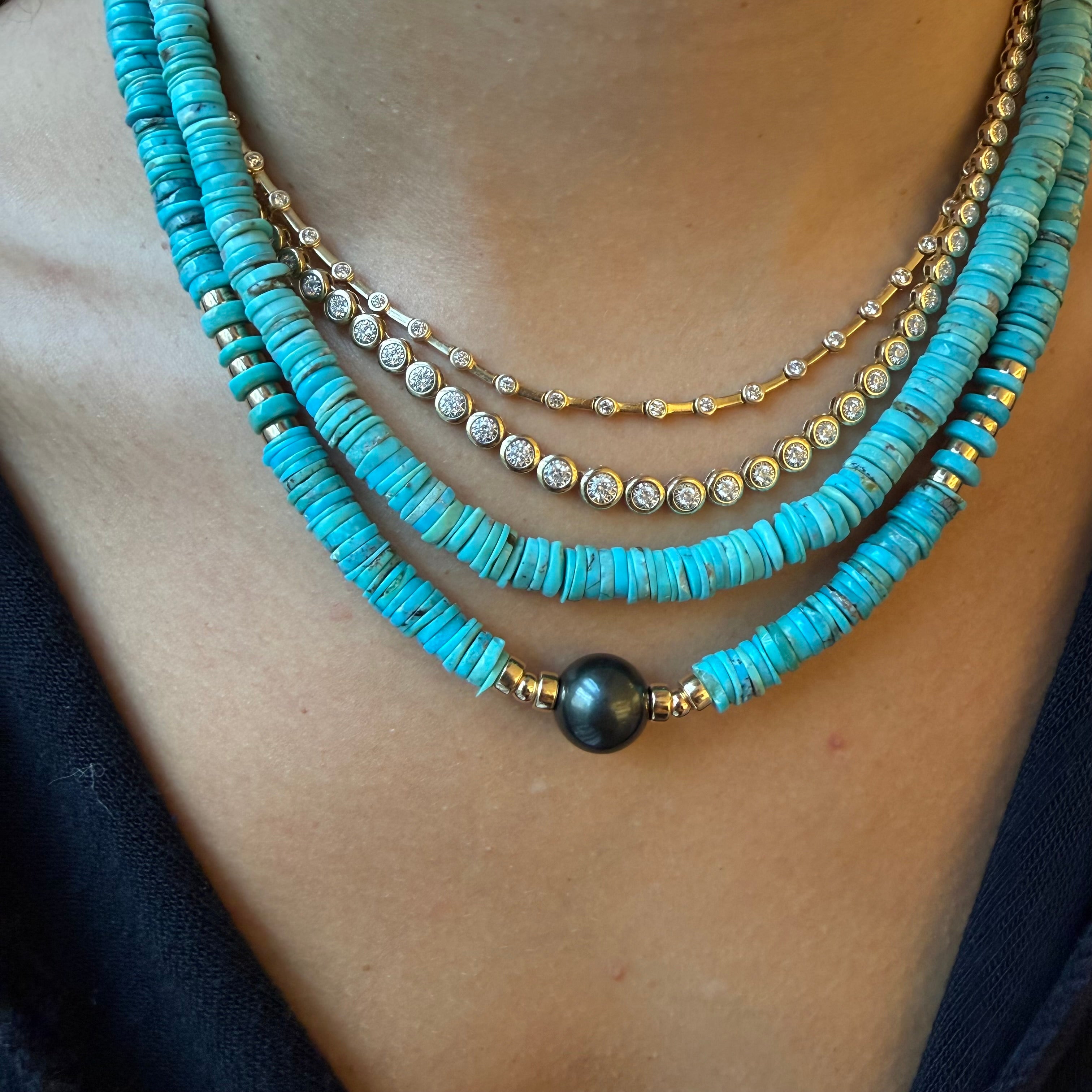 SLEEPING BEAUTY TURQUOISE HEISHI NECKLACES