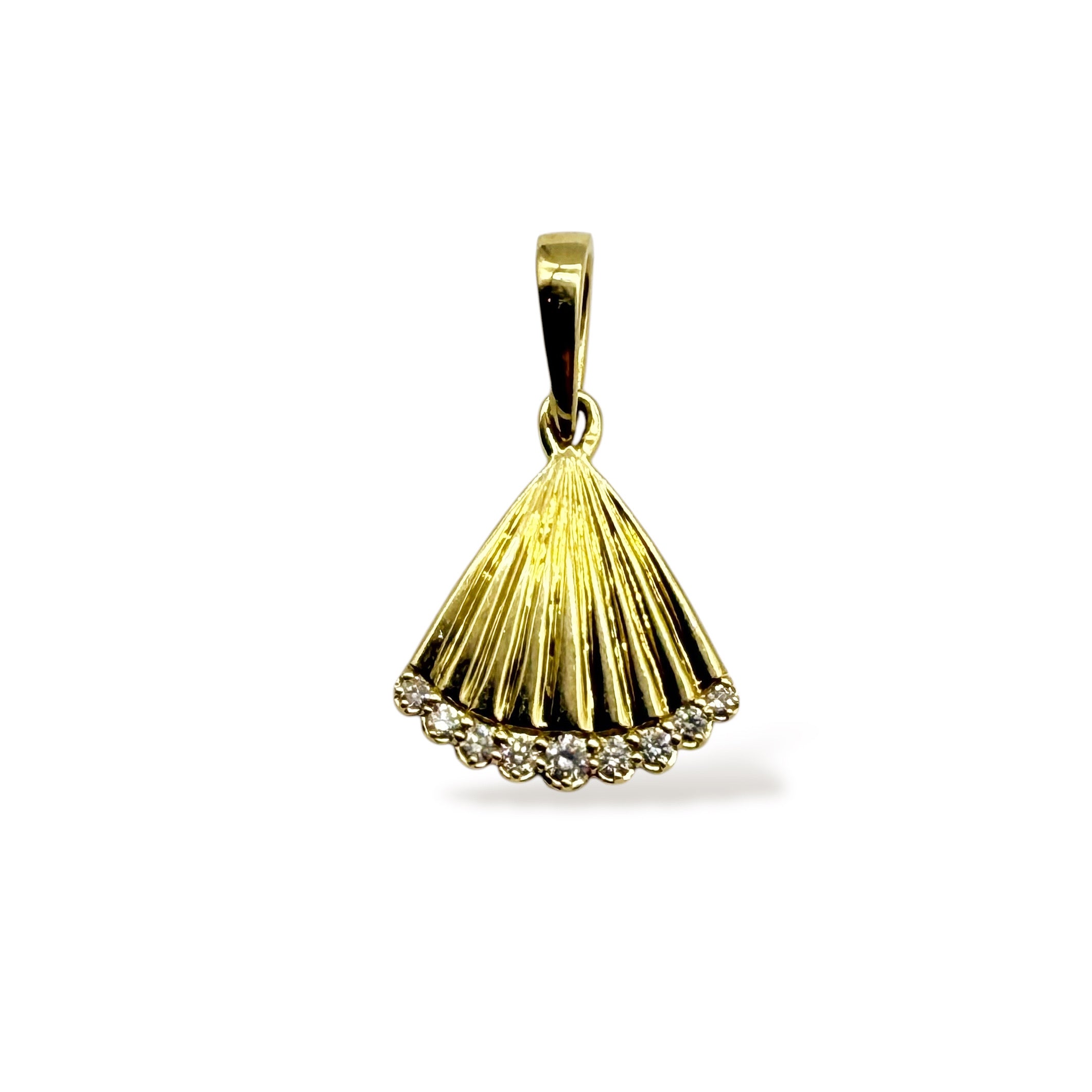 SOLID 14K GOLD & DIAMOND BUTTERFLY WING