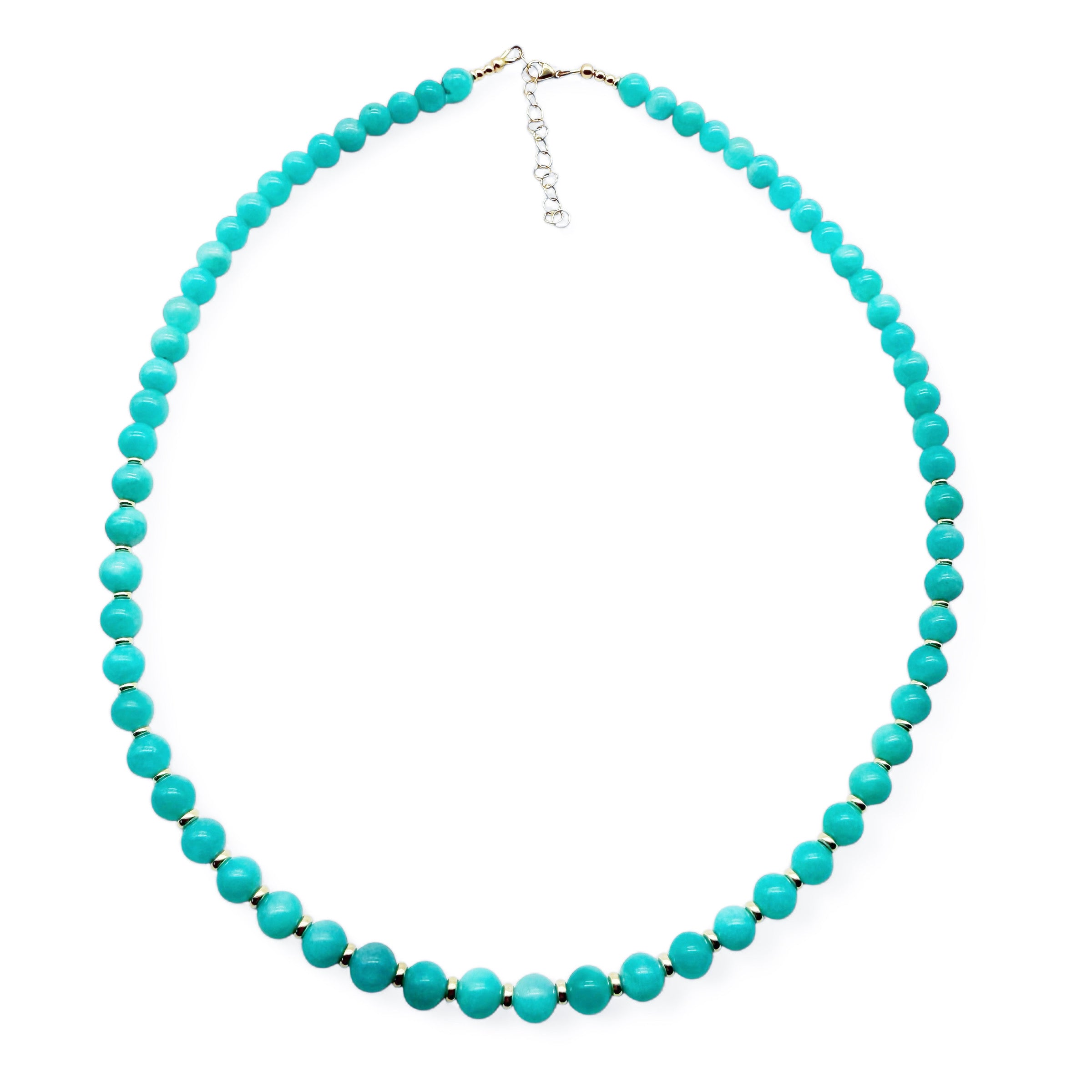 GOLD & TURQUOISE BEADED NECKLACE