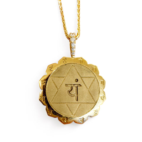 14K GOLD HEART CHAKRA PENDANT