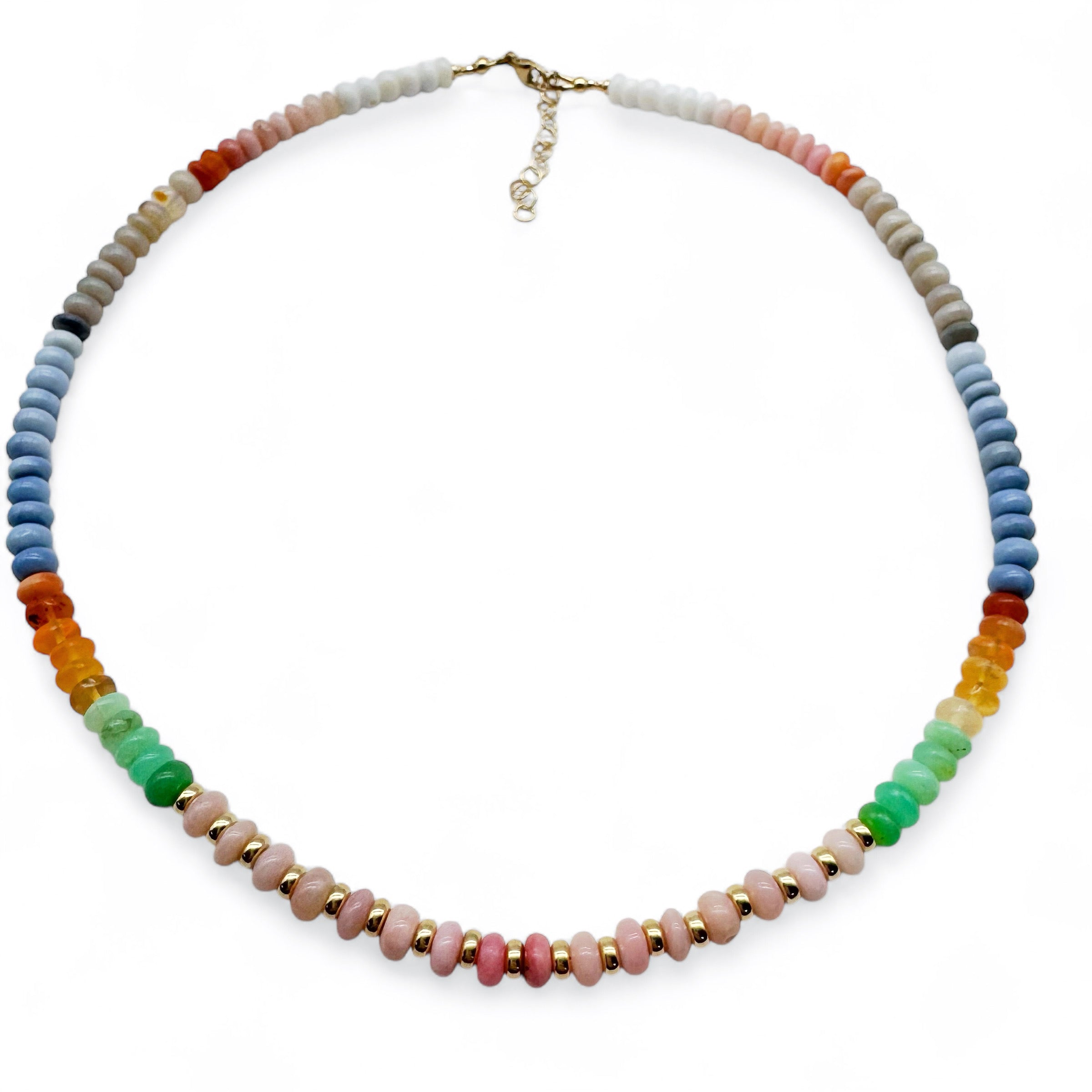BOHO OPAL RONDELLE NECKLACE