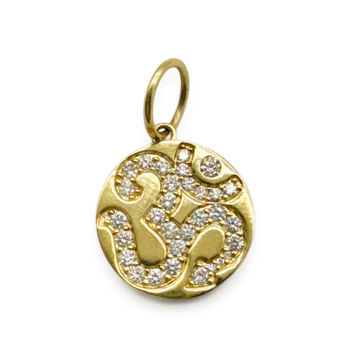 14k GOLD & DIAMOND OM CHARM