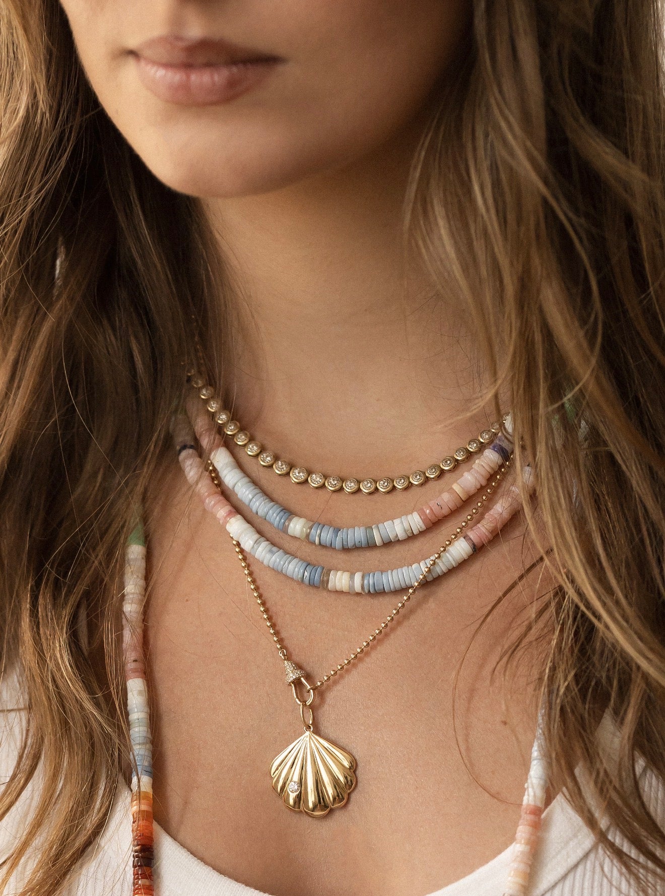 OPAL HEISHI NECKLACE