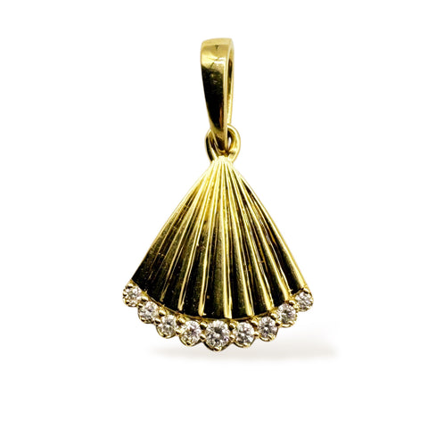 SOLID 14K GOLD & DIAMOND BUTTERFLY WING